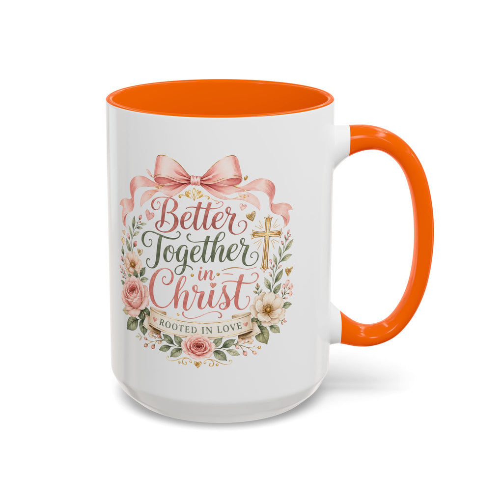Better Together in Christ Mug, Christian Couple Gift, Rooted in Love Coffee Cup, Faith Wedding Anniversary Mug, Bible Verse Gift