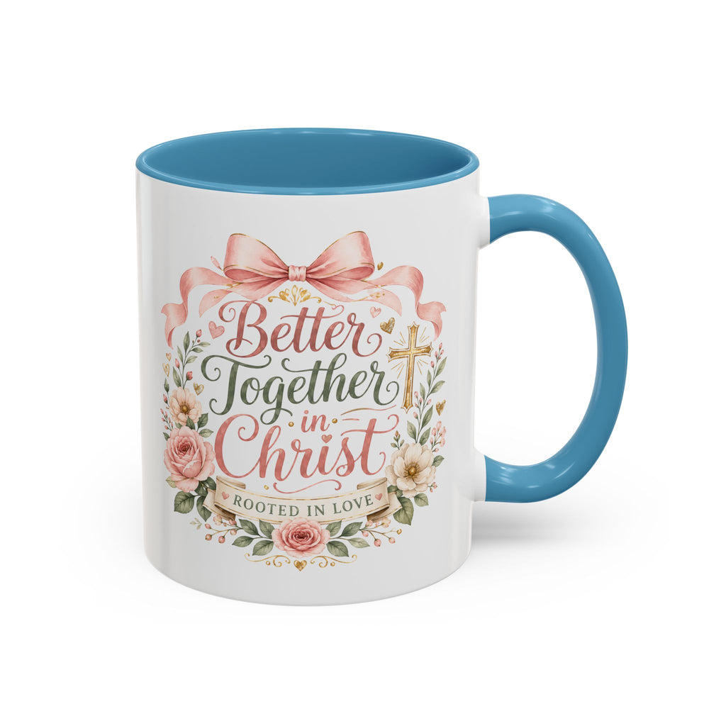 Better Together in Christ Mug, Christian Couple Gift, Rooted in Love Coffee Cup, Faith Wedding Anniversary Mug, Bible Verse Gift