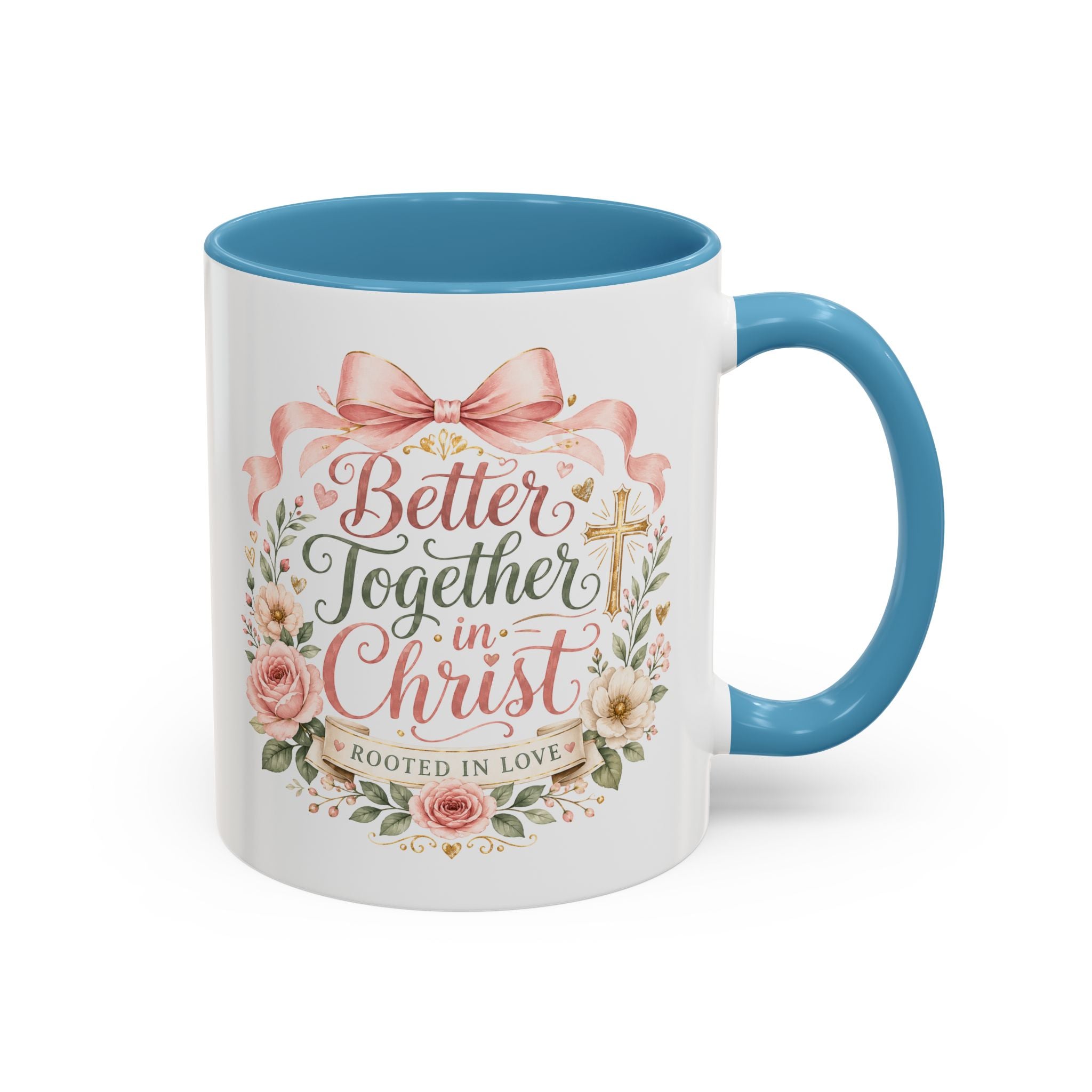 Better Together in Christ Mug, Christian Couple Gift, Rooted in Love Coffee Cup, Faith Wedding Anniversary Mug, Bible Verse Gift