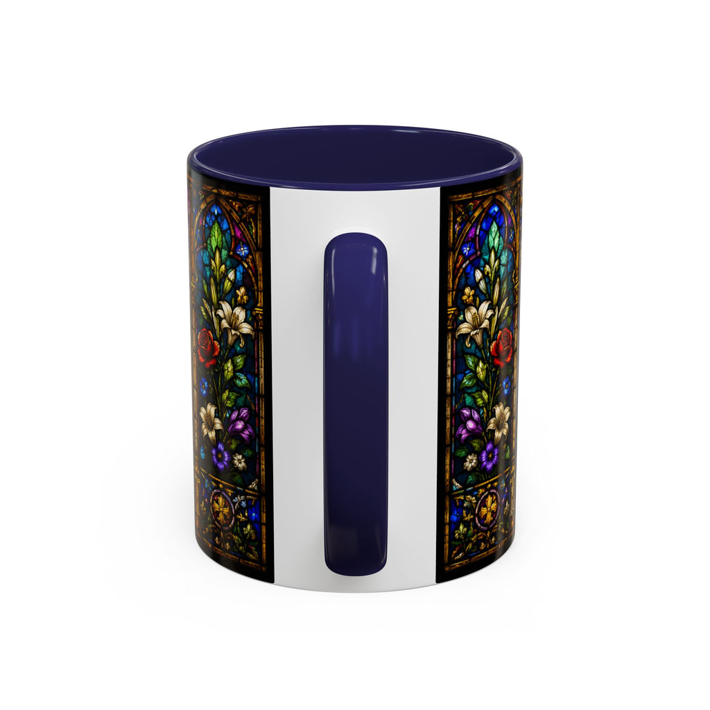 Jesus Crucifixion Mug, Christian Coffee Cup, Stained Glass Cross Mug, Faith Bible Mug, Religious Gift, Holy Bible Coffee Cup