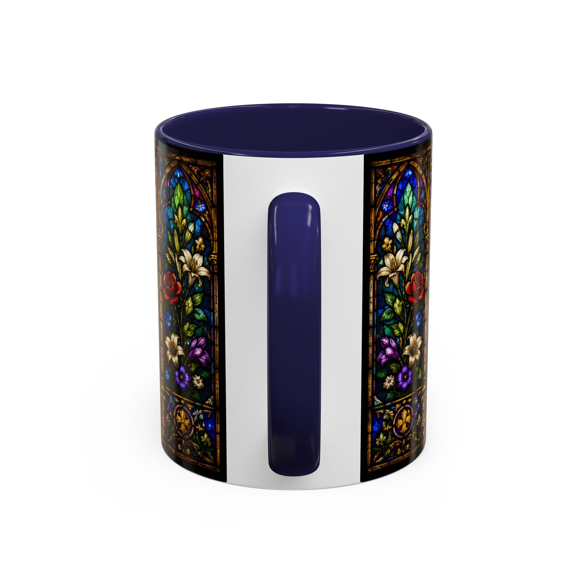 Jesus Crucifixion Mug, Christian Coffee Cup, Stained Glass Cross Mug, Faith Bible Mug, Religious Gift, Holy Bible Coffee Cup