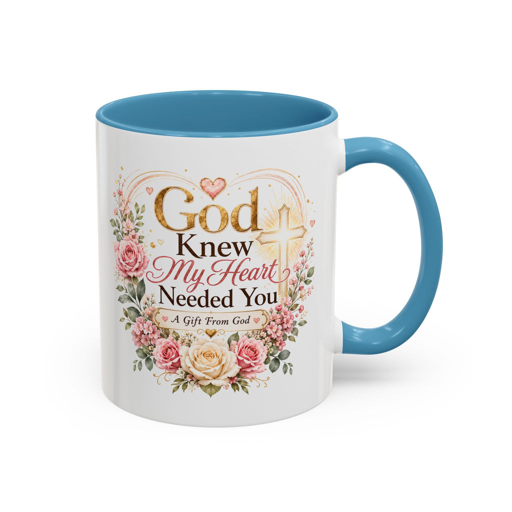God Knew My Heart Needed You Mug, Christian Love Gift, Romantic Bible Verse Coffee Cup, Gift for Wife Girlfriend Husband Boyfriend