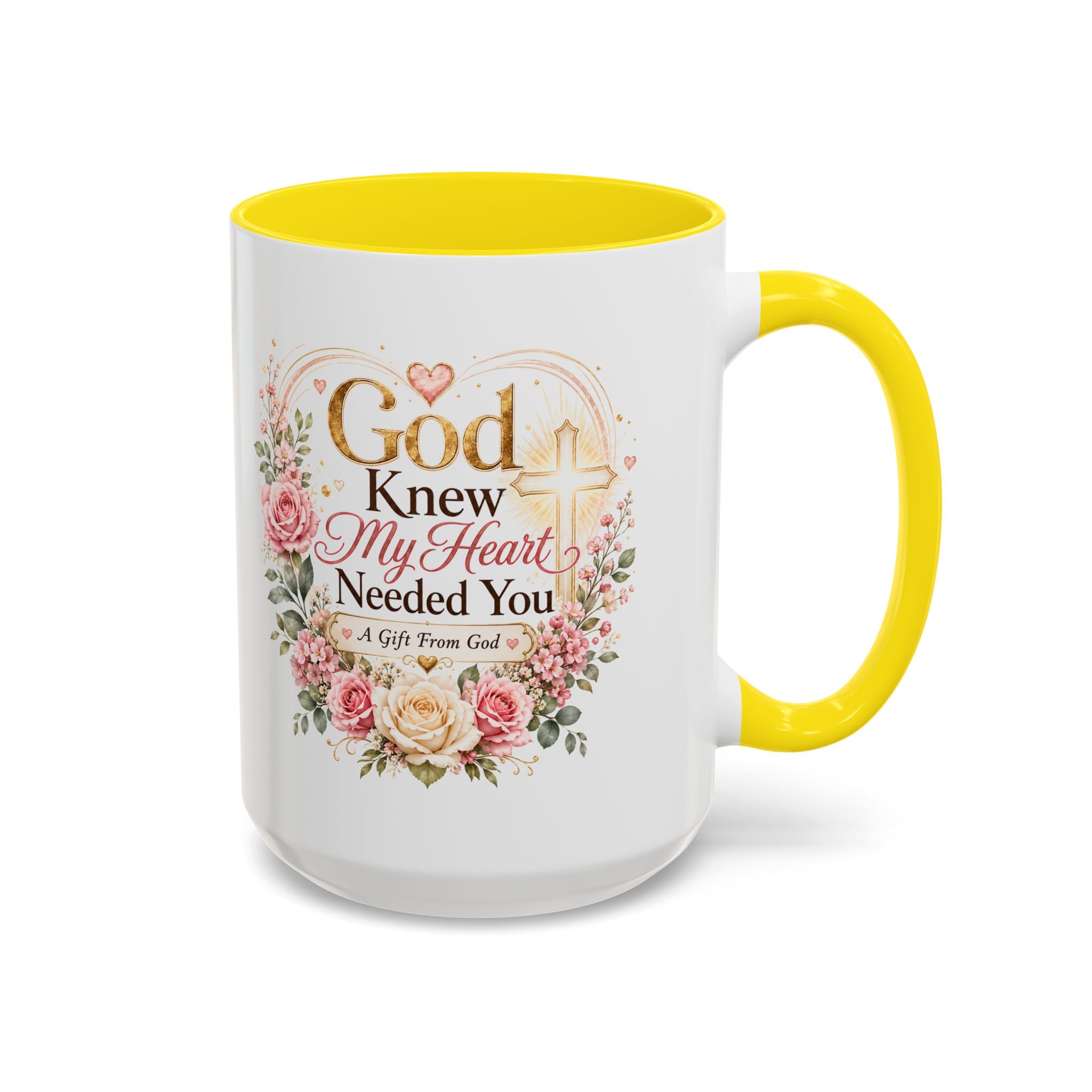 God Knew My Heart Needed You Mug, Christian Love Gift, Romantic Bible Verse Coffee Cup, Gift for Wife Girlfriend Husband Boyfriend