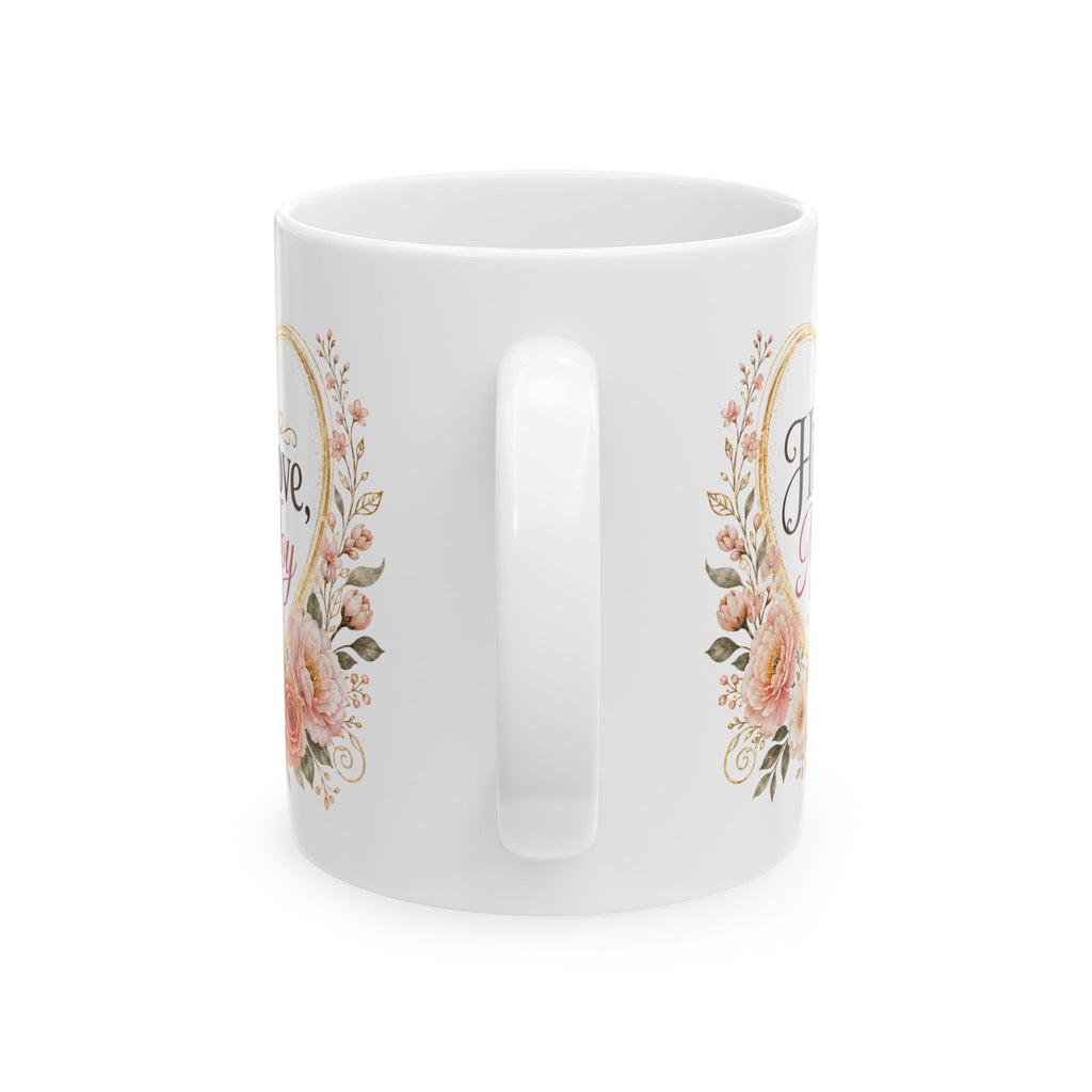 His Love My Joy Mug, Christian Bible Verse Coffee Cup, Psalm 143:8 Faith Gift, Floral Church Mug, Religious Gift for Her
