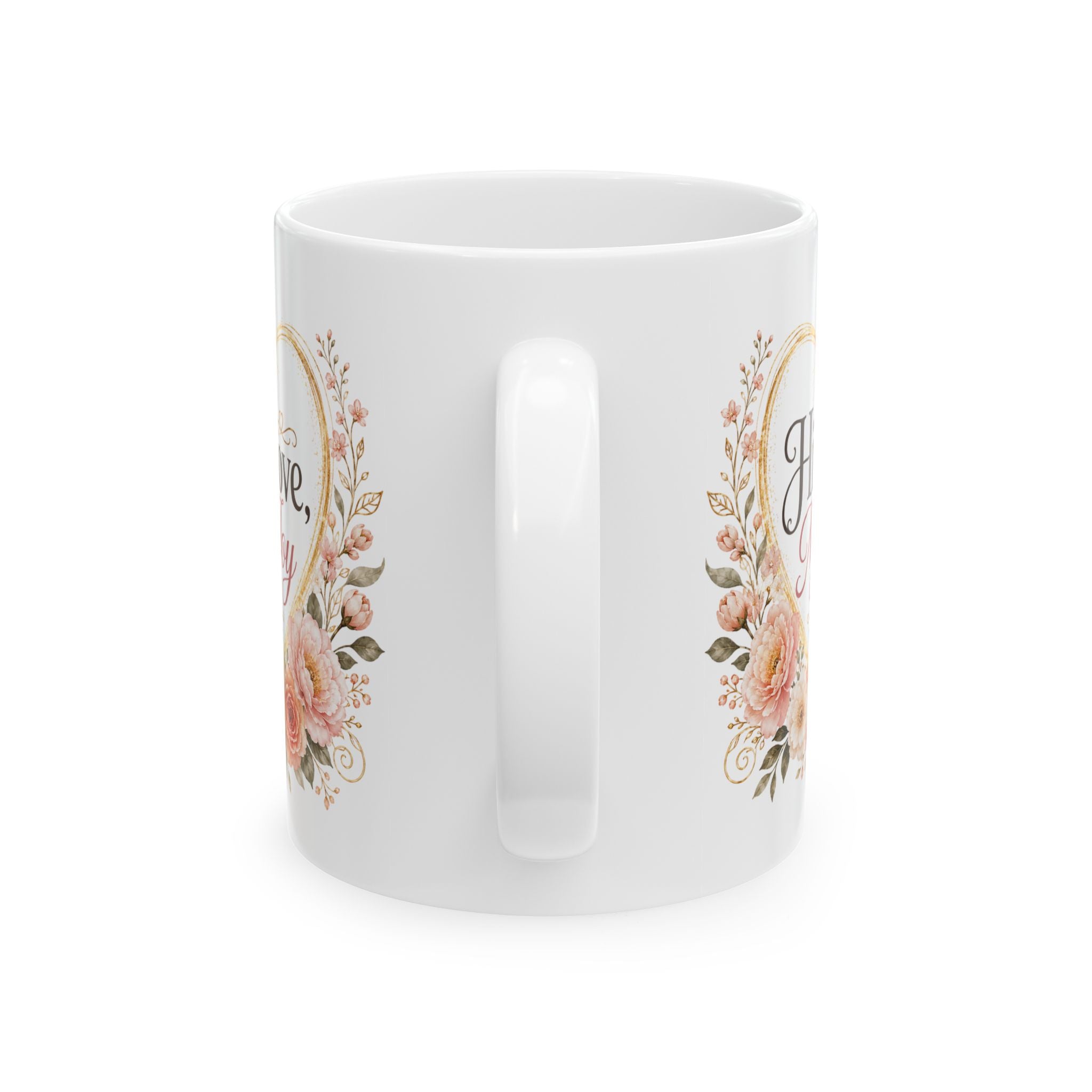 His Love My Joy Mug, Christian Bible Verse Coffee Cup, Psalm 143:8 Faith Gift, Floral Church Mug, Religious Gift for Her