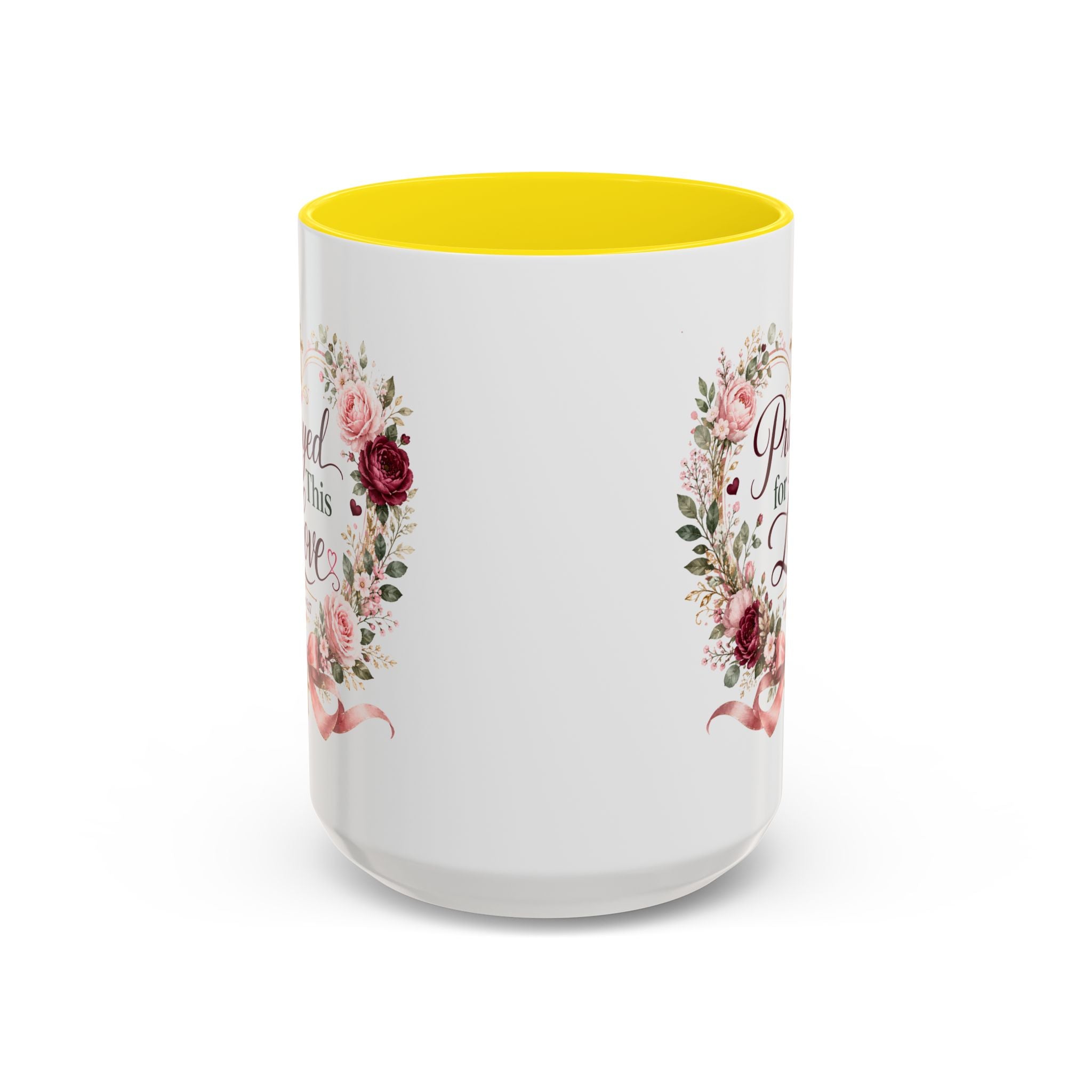 Prayed for This Love Mug, Christian Gift for Wife or Girlfriend, Romantic Bible Verse Mug, James 1:17 Floral Love Coffee Cup
