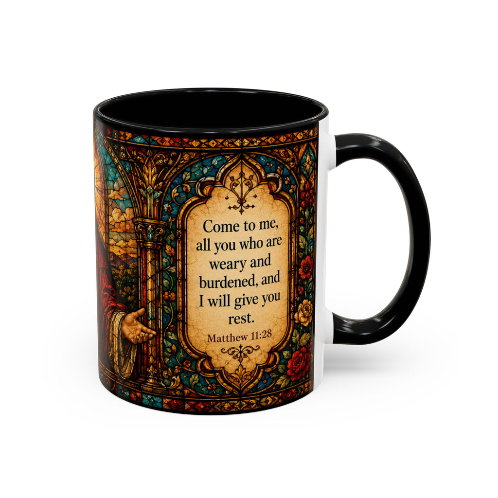 Jesus Stained Glass Artwork Mug | Accent Coffee Mug 11oz or 15oz