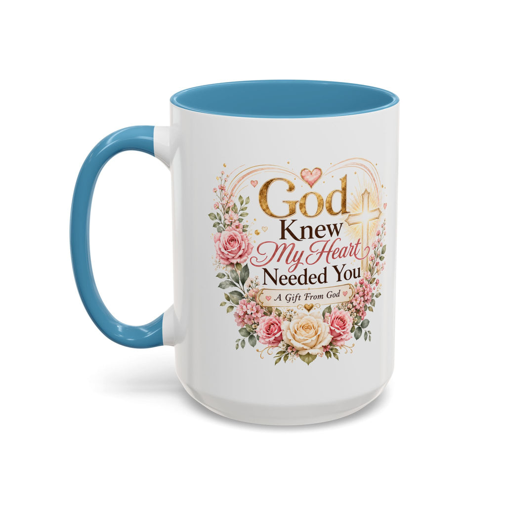 God Knew My Heart Needed You Mug, Christian Love Gift, Romantic Bible Verse Coffee Cup, Gift for Wife Girlfriend Husband Boyfriend