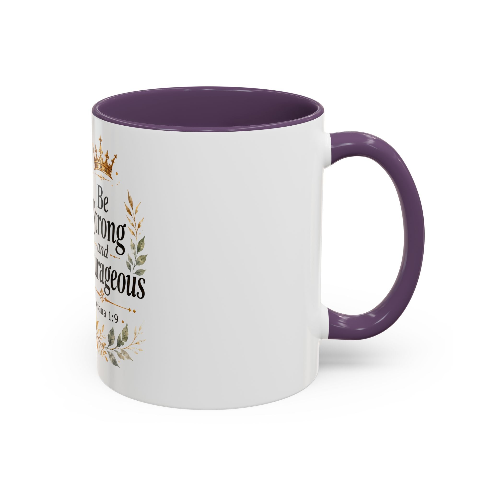 Strong and Courageous Lion Christian Mug | Accent Coffee Mug 11oz 15oz