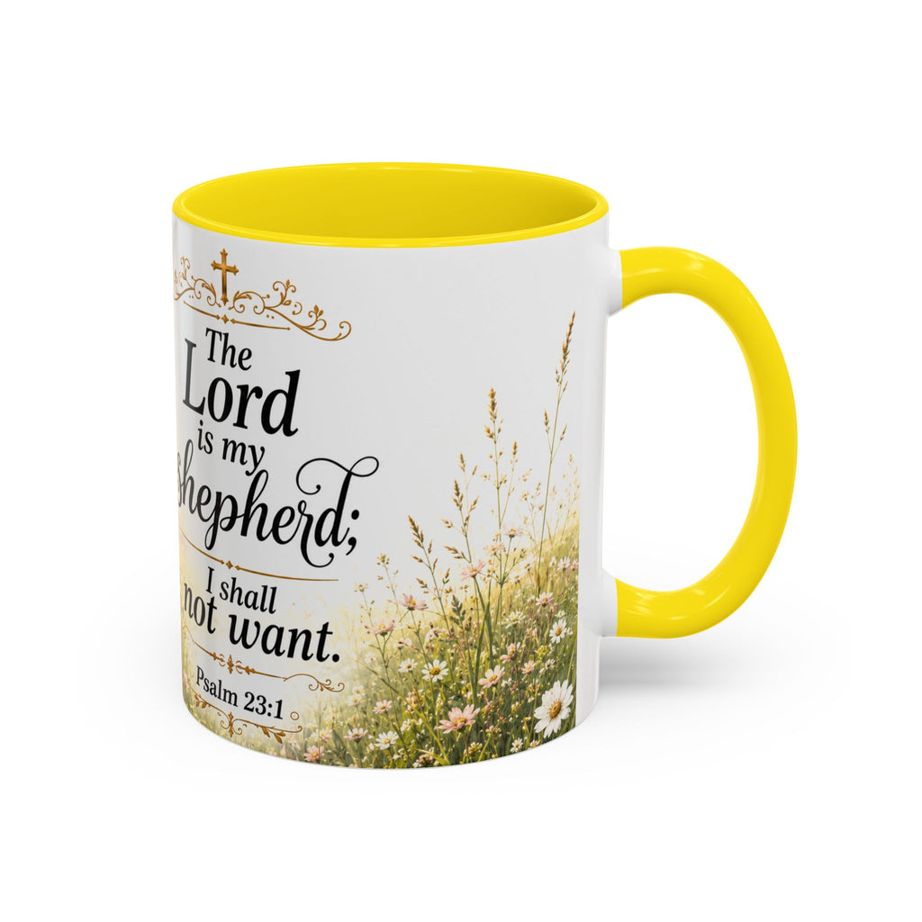Innocence & Surrender to God Accent Coffee Mug | Religious Faith Scripture