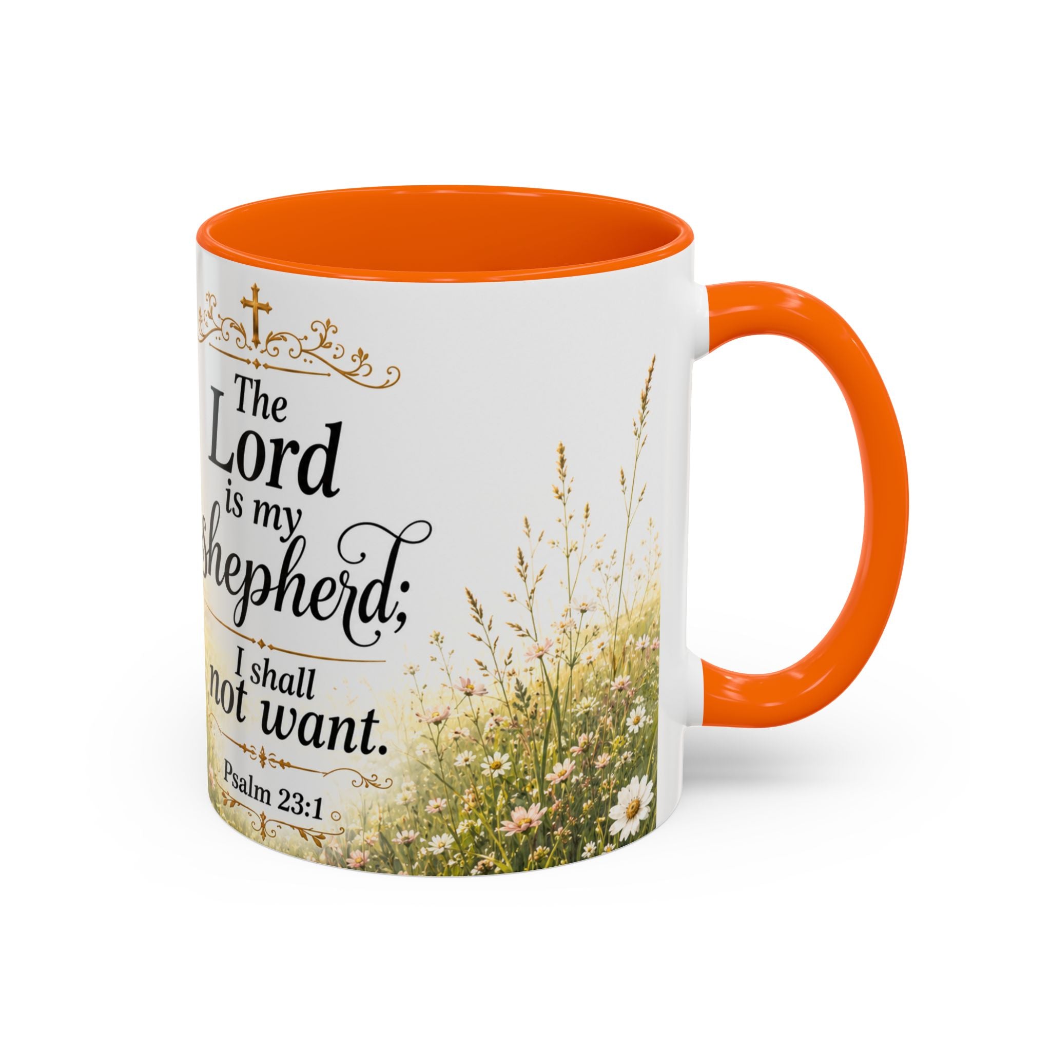 Innocence & Surrender to God Accent Coffee Mug | Religious Faith Scripture
