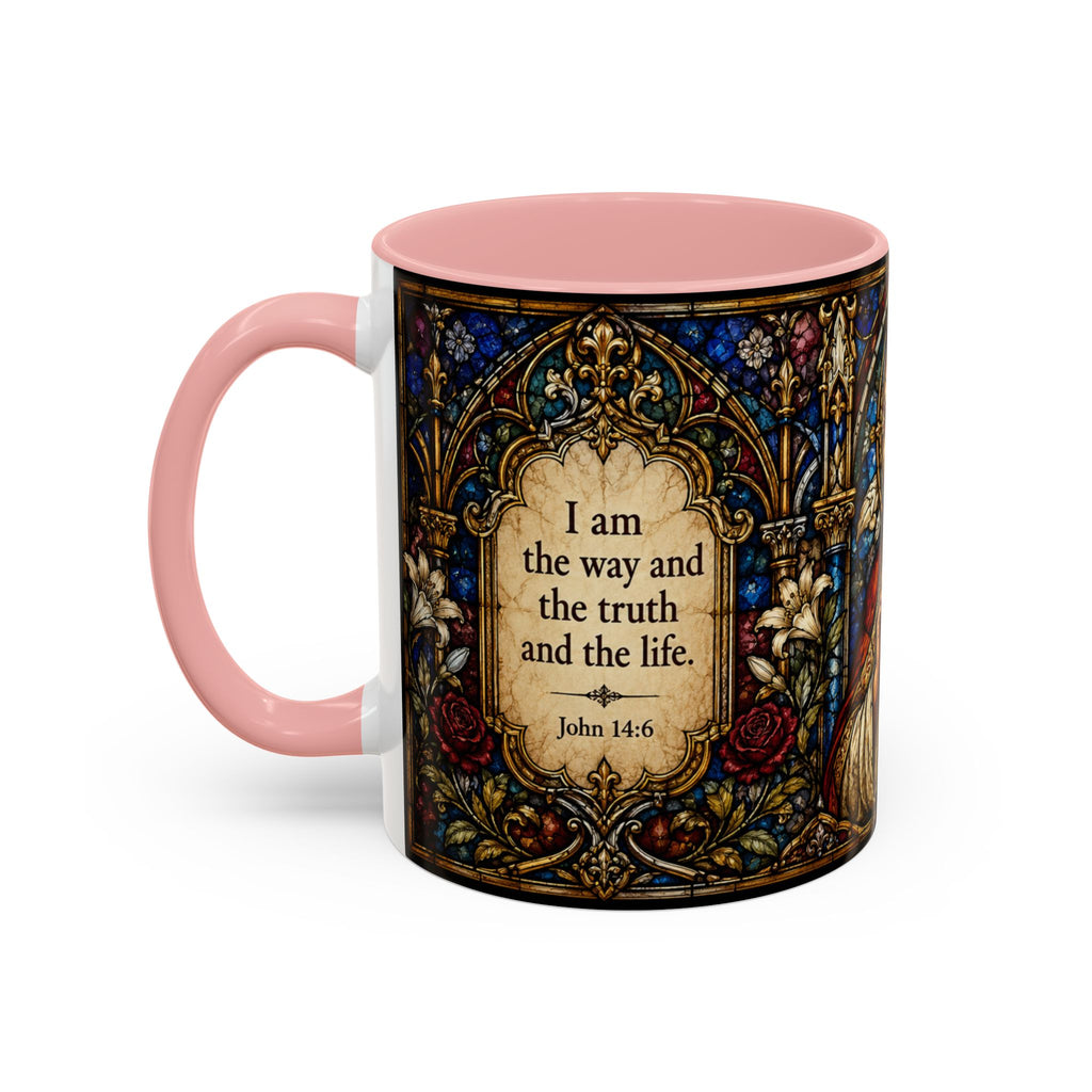 Sacred Heart Jesus Stained Glass Mug | Accent Coffee Mug