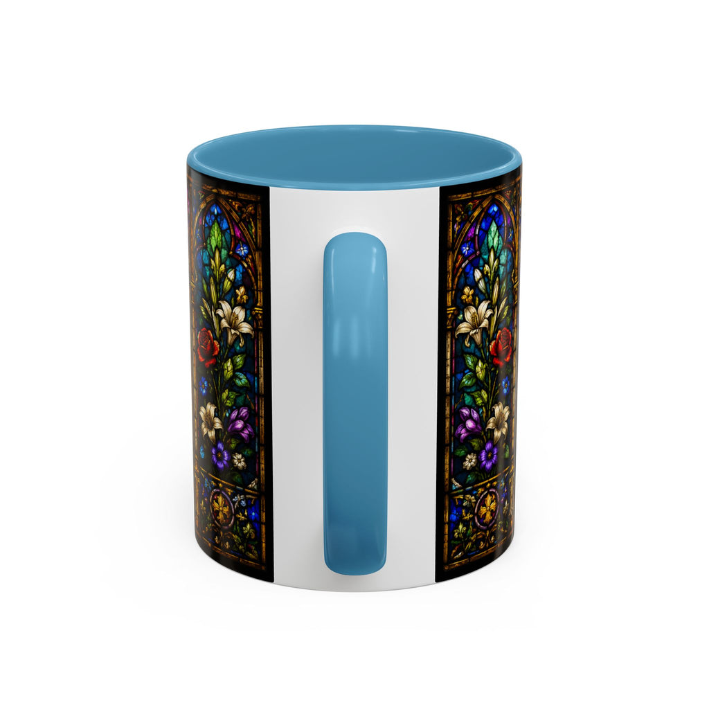 Jesus Crucifixion Mug, Christian Coffee Cup, Stained Glass Cross Mug, Faith Bible Mug, Religious Gift, Holy Bible Coffee Cup