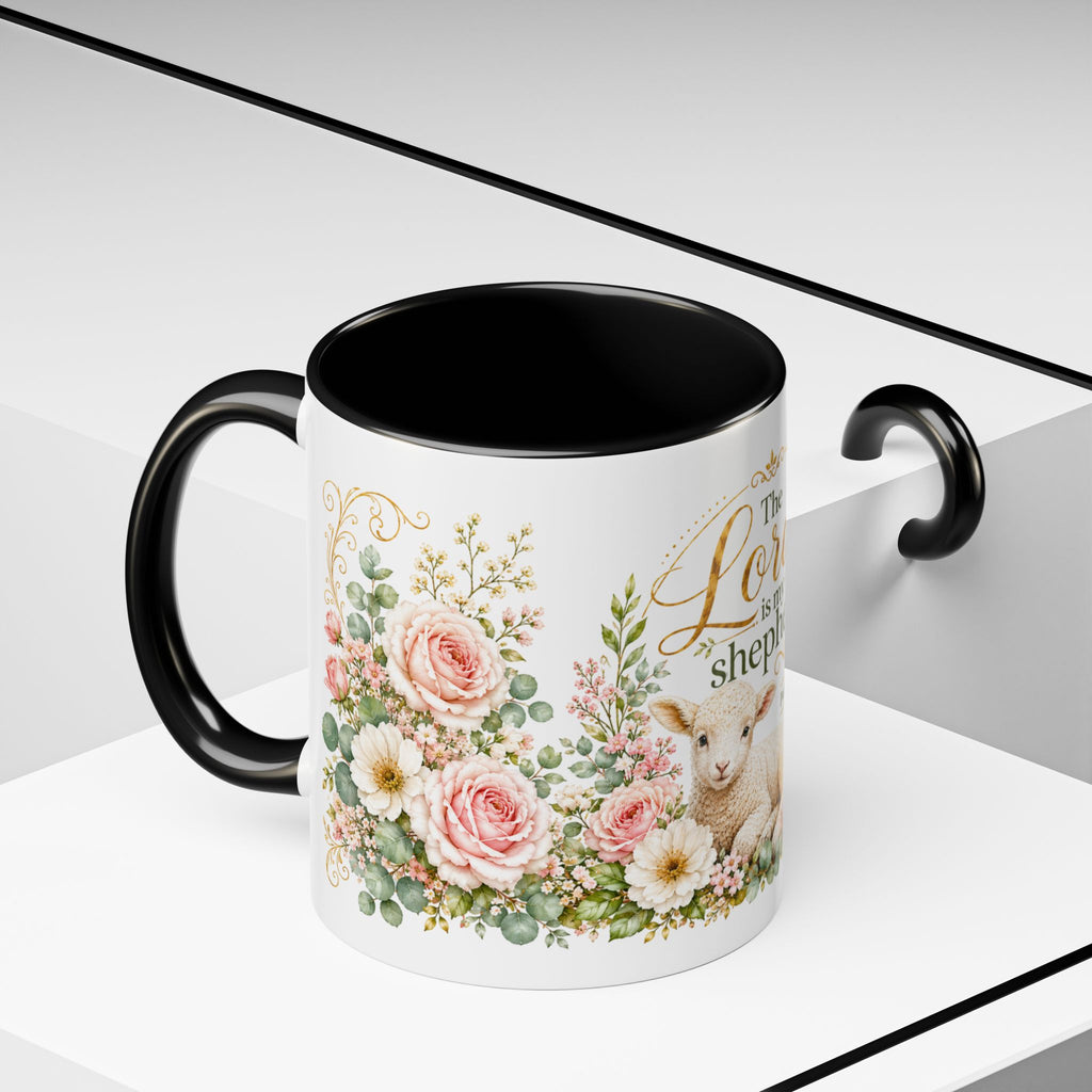 The Lord Is My Shepherd Mug, Psalm 23:1 Christian Coffee Cup, Lamb Bible Verse Mug, Faith Gift for Women Men, Religious Gift