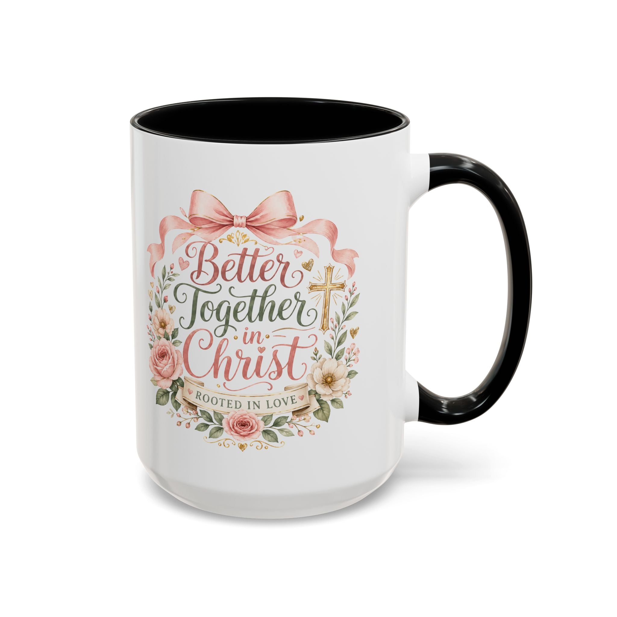Better Together in Christ Mug, Christian Couple Gift, Rooted in Love Coffee Cup, Faith Wedding Anniversary Mug, Bible Verse Gift