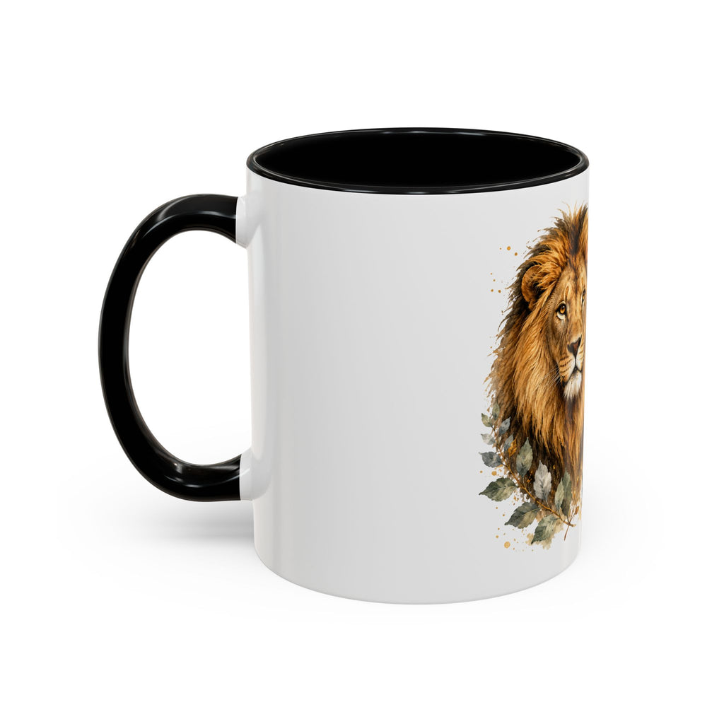 Strong and Courageous Lion Christian Mug | Accent Coffee Mug 11oz 15oz