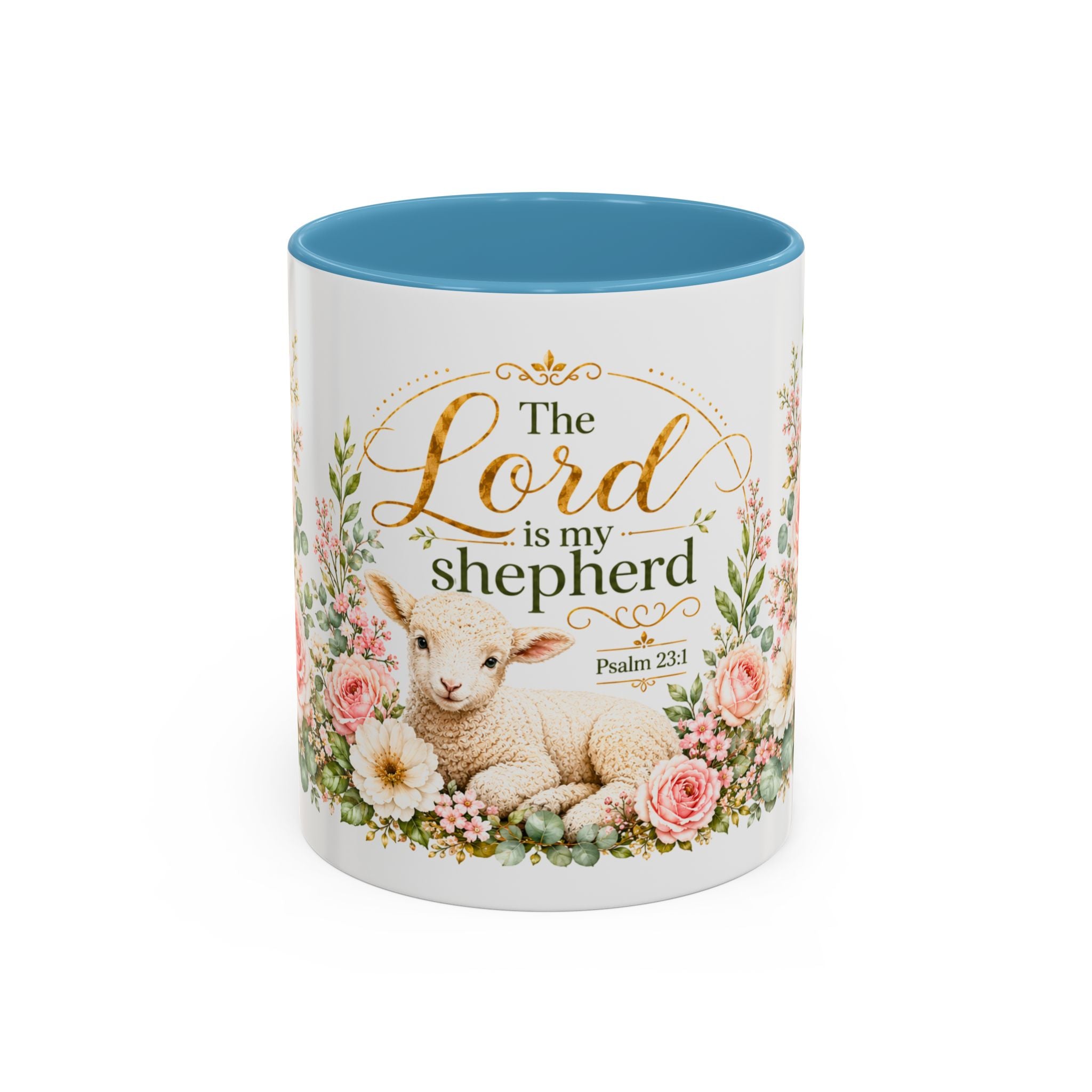 The Lord Is My Shepherd Mug, Psalm 23:1 Christian Coffee Cup, Lamb Bible Verse Mug, Faith Gift for Women Men, Religious Gift