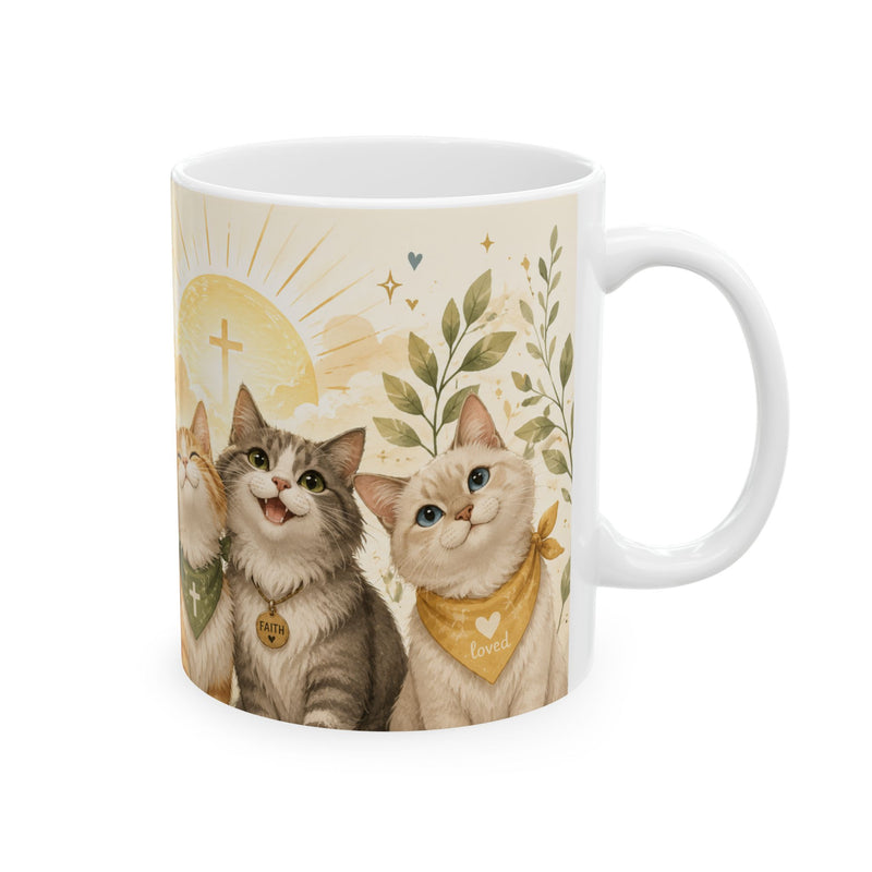 Christian Cat Mug, Blessed Day Coffee Cup, Psalm 118:24 Gift