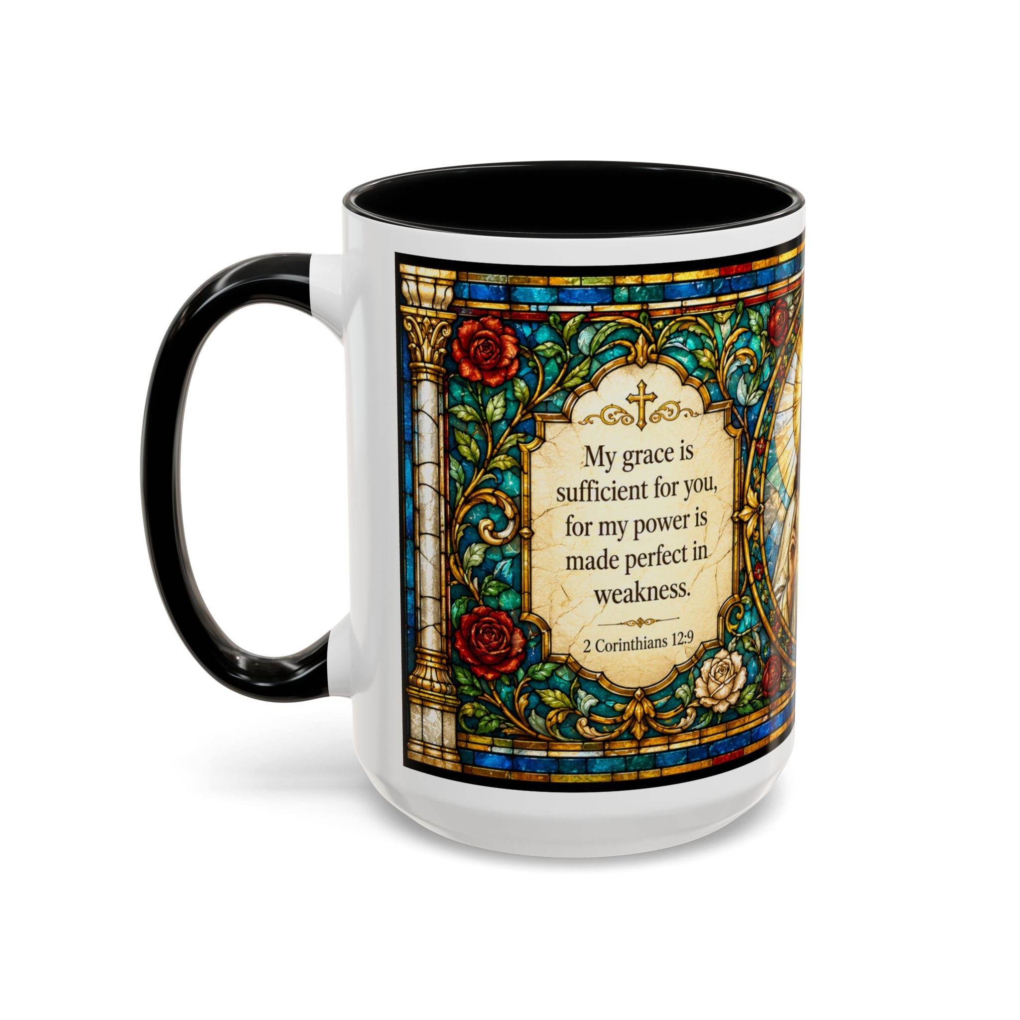 Sacred Heart Jesus Stained Glass Mug | Accent Coffee Mug 11oz 15oz