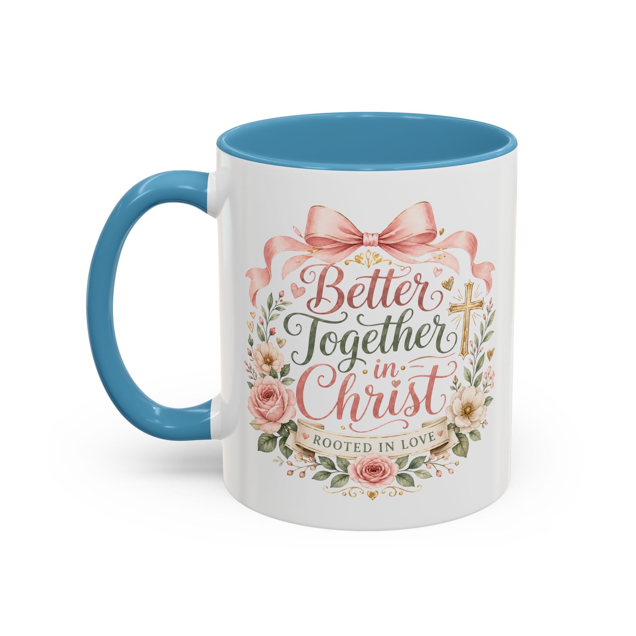 Better Together in Christ Mug, Christian Couple Gift, Rooted in Love Coffee Cup, Faith Wedding Anniversary Mug, Bible Verse Gift