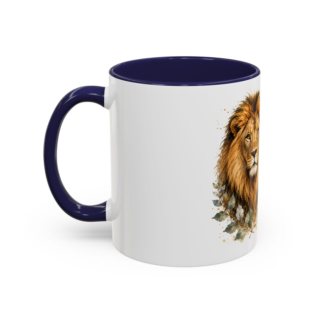 Strong and Courageous Lion Christian Mug | Accent Coffee Mug 11oz 15oz