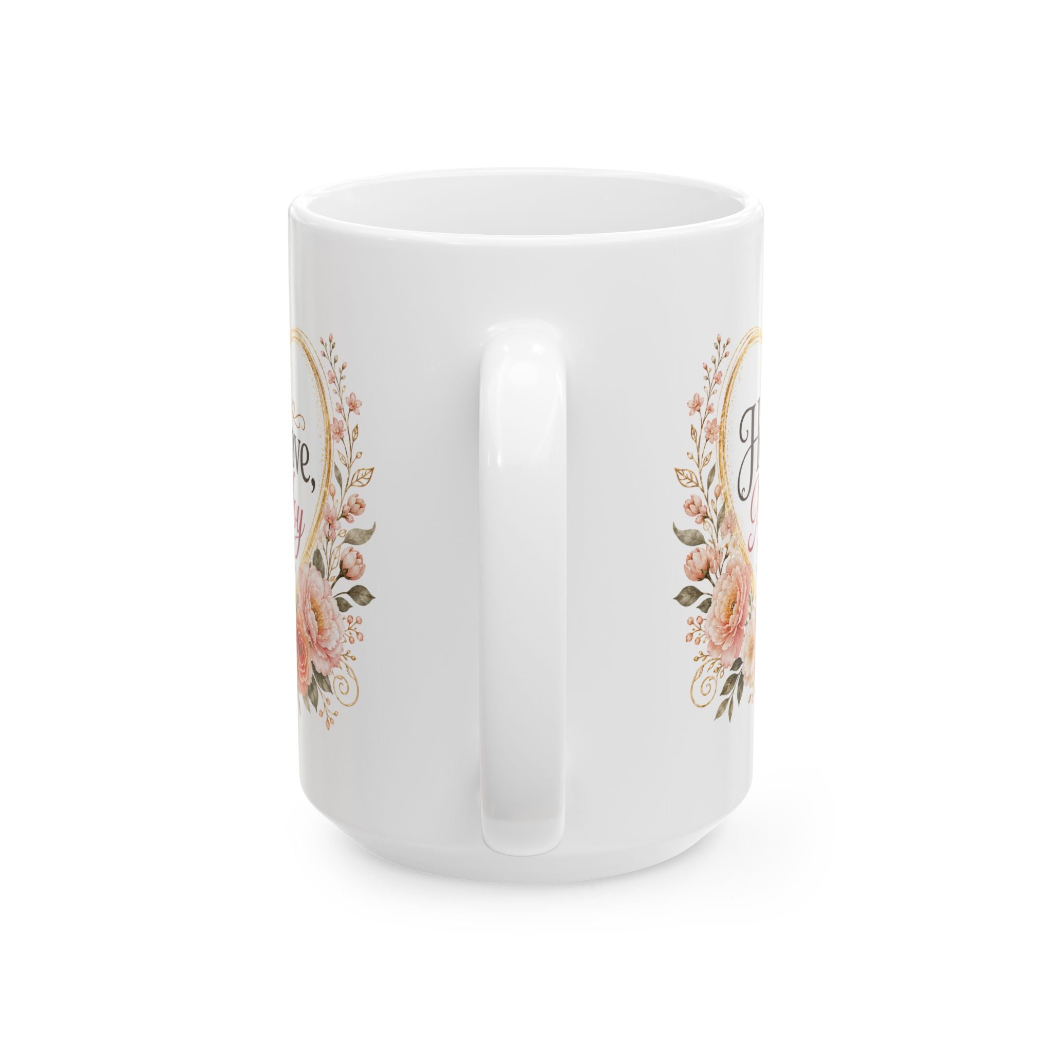 His Love My Joy Mug, Christian Bible Verse Coffee Cup, Psalm 143:8 Faith Gift, Floral Church Mug, Religious Gift for Her