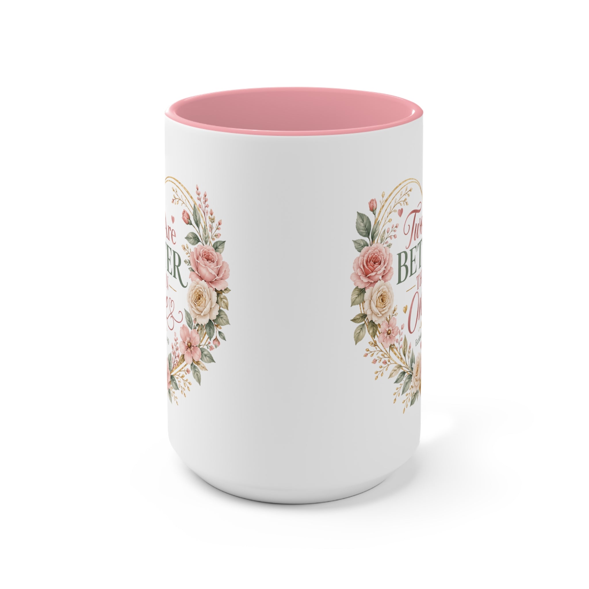 Love and Relationship Heart Illustration Accent Mug | Romantic Couple Love Design