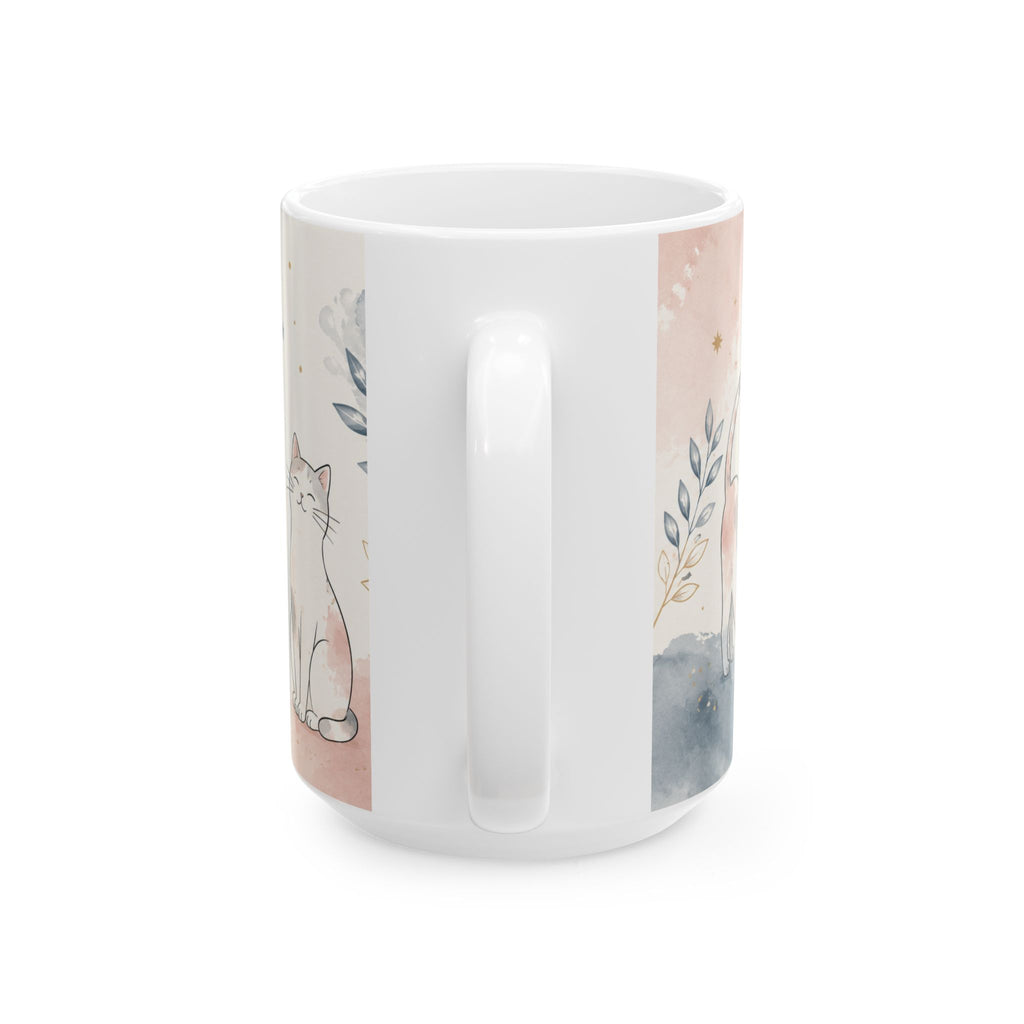 Christian Cat Mug, Blessed Day Coffee Cup, Nehemiah 8:10 Gift