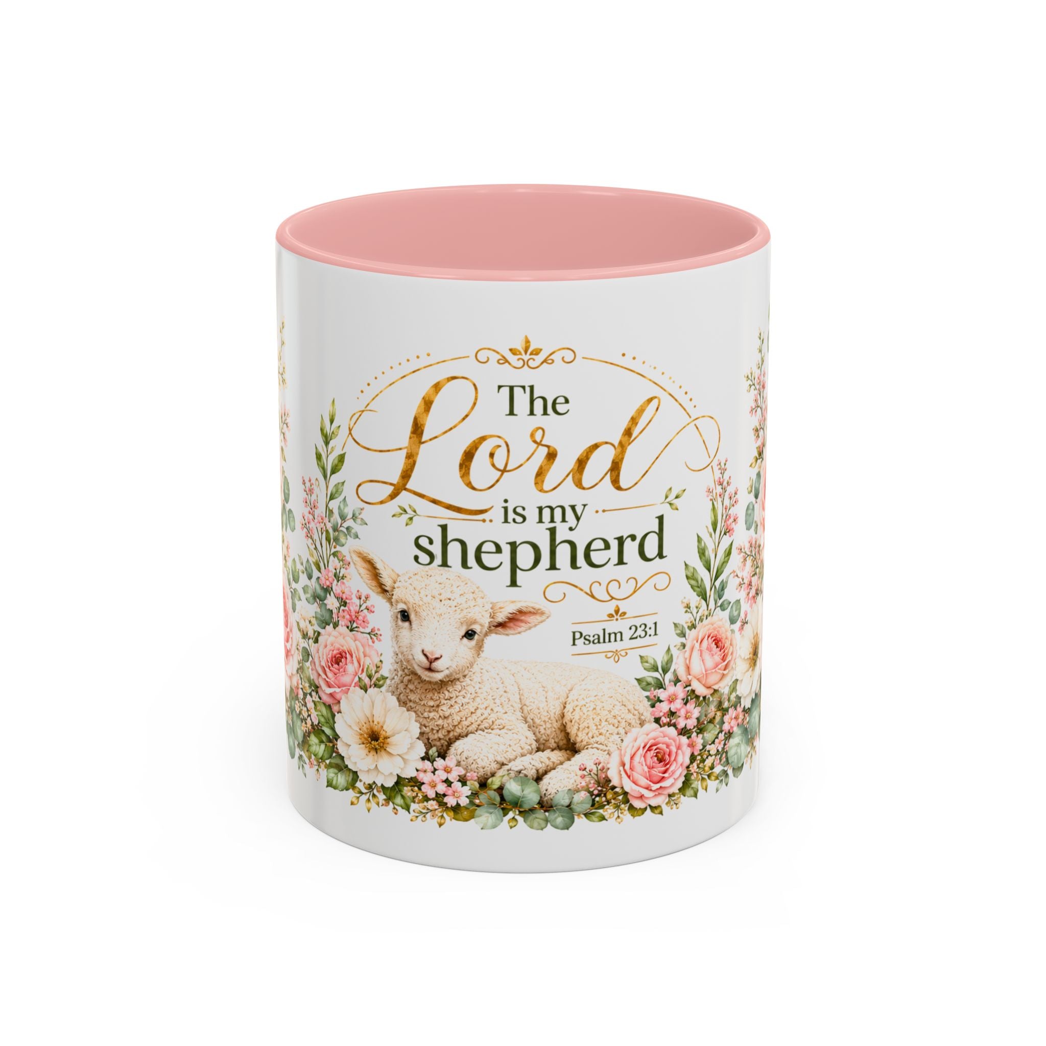 The Lord Is My Shepherd Mug, Psalm 23:1 Christian Coffee Cup, Lamb Bible Verse Mug, Faith Gift for Women Men, Religious Gift