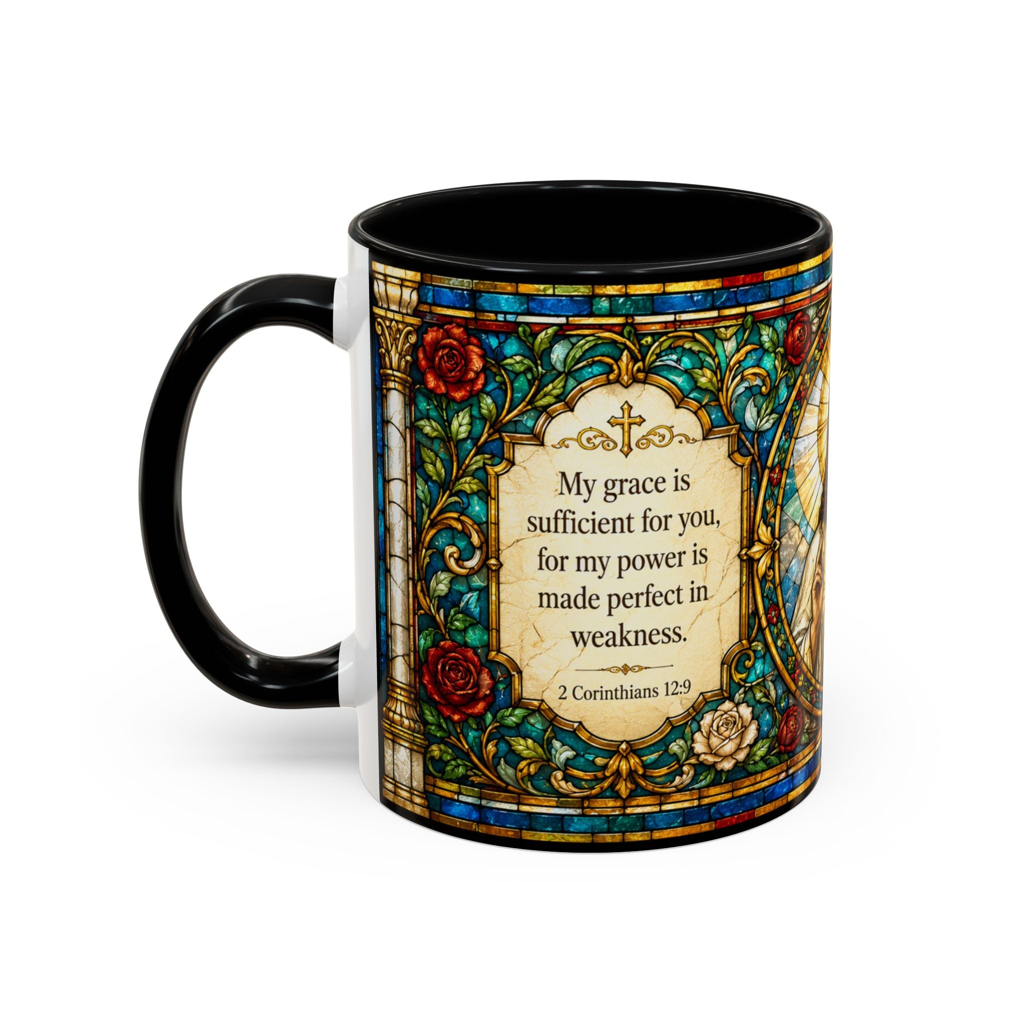 Sacred Heart Jesus Stained Glass Mug | Accent Coffee Mug 11oz 15oz
