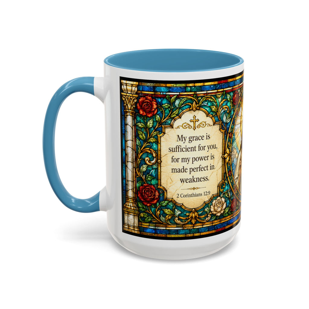 Sacred Heart Jesus Stained Glass Mug | Accent Coffee Mug 11oz 15oz