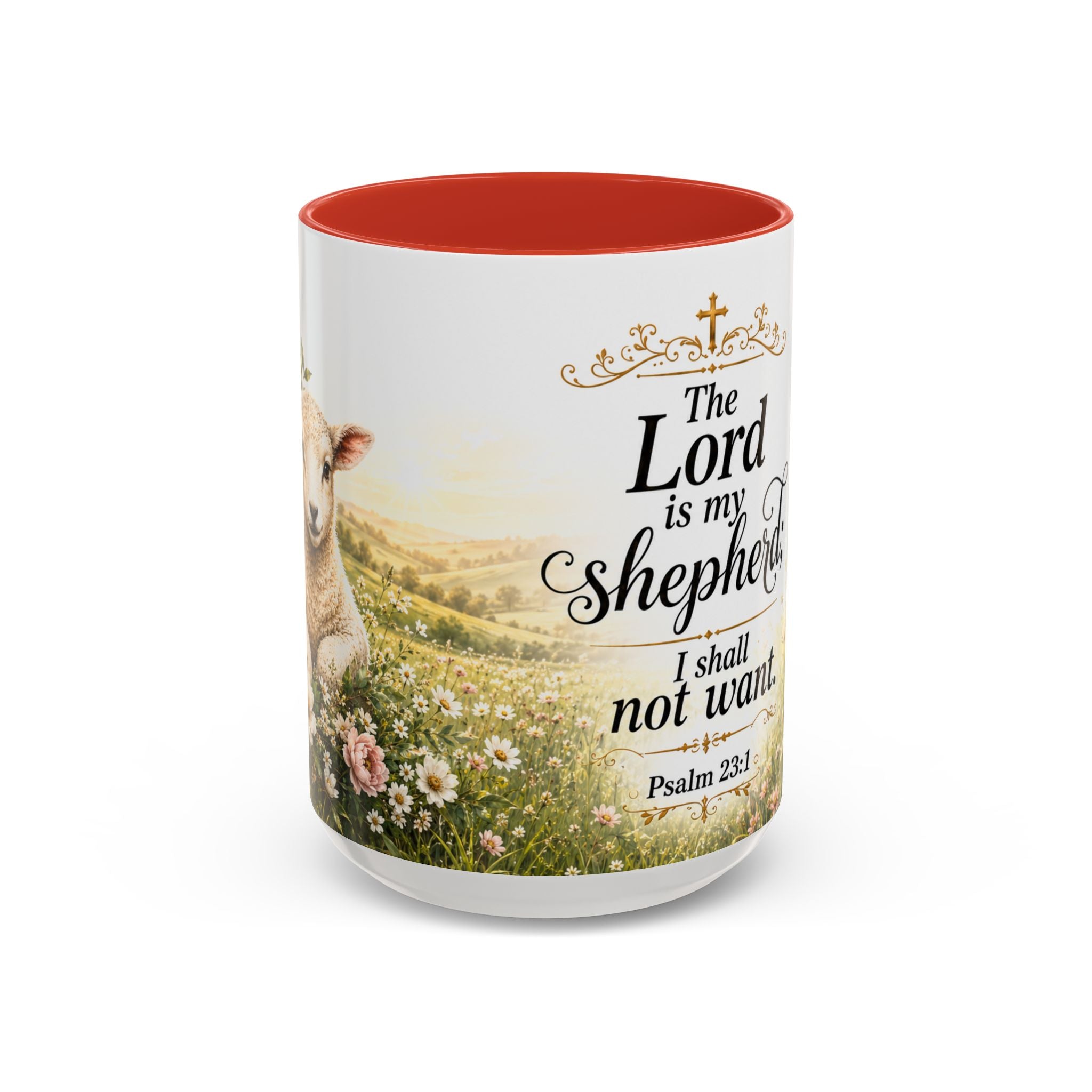 Innocence & Surrender to God Accent Coffee Mug | Religious Faith Scripture
