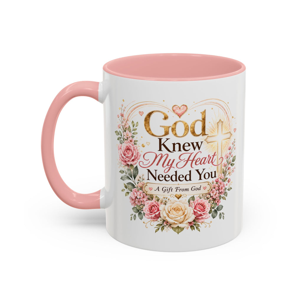 God Knew My Heart Needed You Mug, Christian Love Gift, Romantic Bible Verse Coffee Cup, Gift for Wife Girlfriend Husband Boyfriend