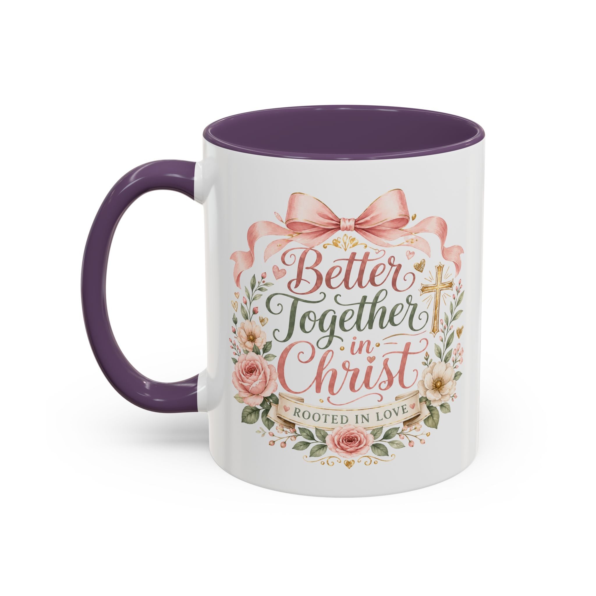 Better Together in Christ Mug, Christian Couple Gift, Rooted in Love Coffee Cup, Faith Wedding Anniversary Mug, Bible Verse Gift