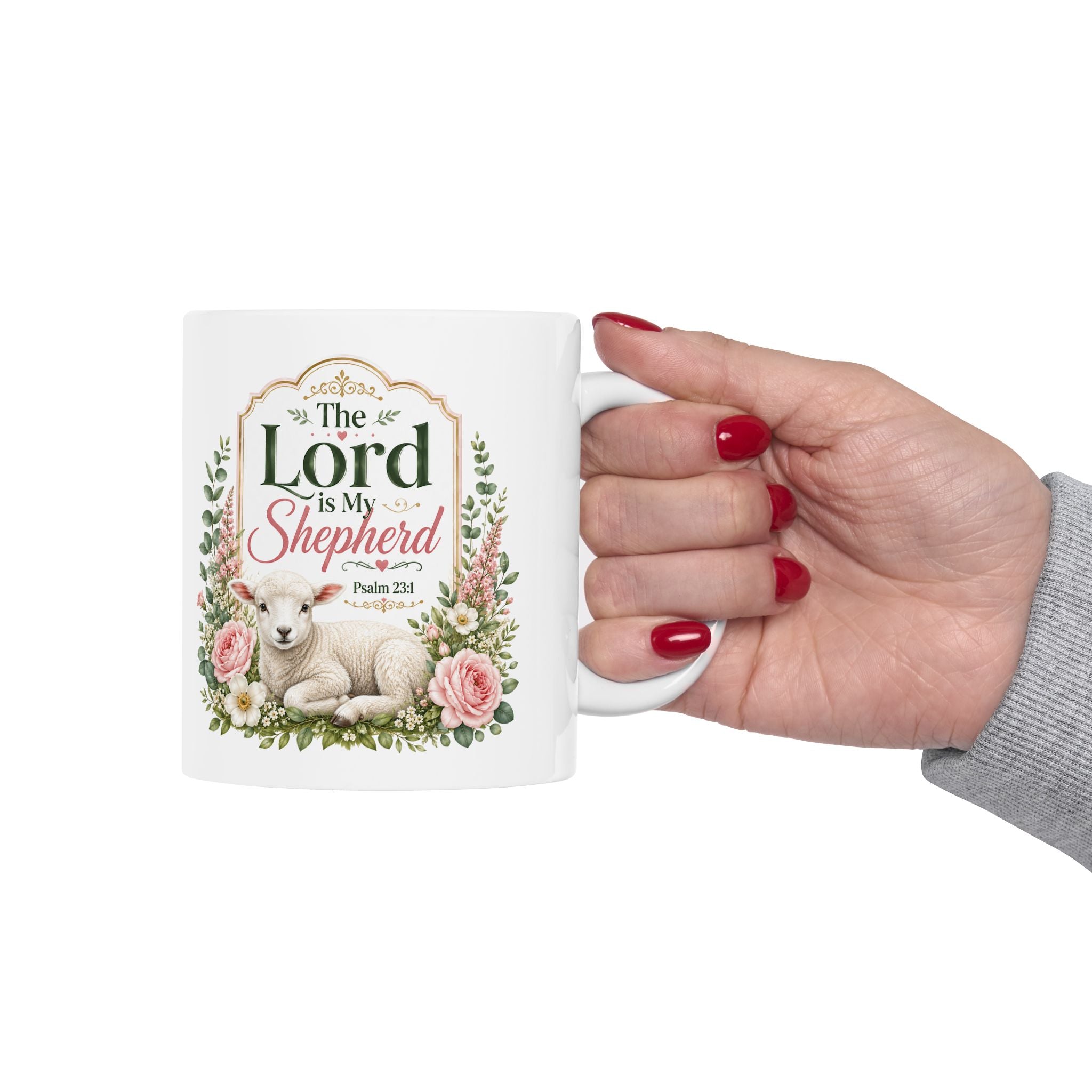 The Lord Is My Shepherd Bible Ceramic Mug | Scripture Coffee Cup