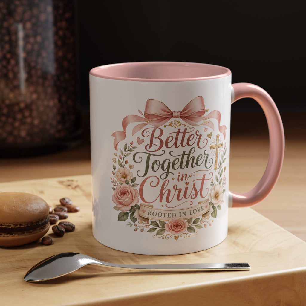 Better Together in Christ Mug, Christian Couple Gift, Rooted in Love Coffee Cup, Faith Wedding Anniversary Mug, Bible Verse Gift