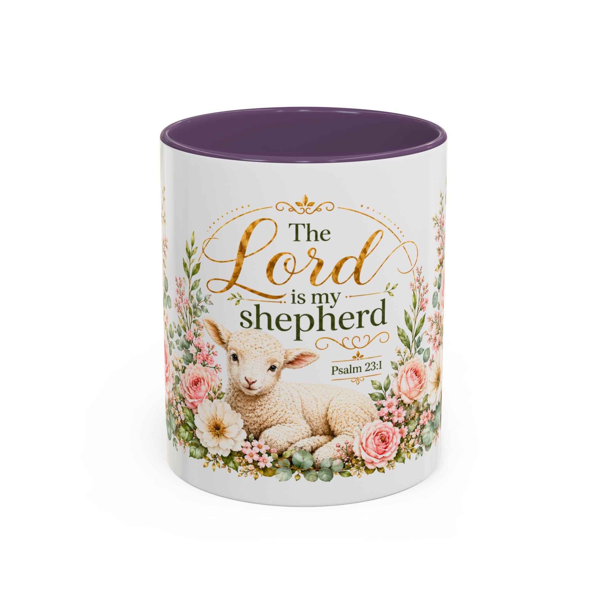 The Lord Is My Shepherd Mug, Psalm 23:1 Christian Coffee Cup, Lamb Bible Verse Mug, Faith Gift for Women Men, Religious Gift