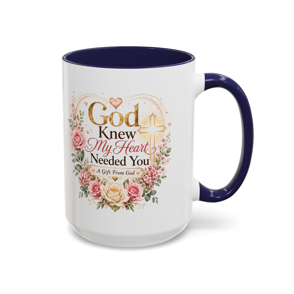 God Knew My Heart Needed You Mug, Christian Love Gift, Romantic Bible Verse Coffee Cup, Gift for Wife Girlfriend Husband Boyfriend