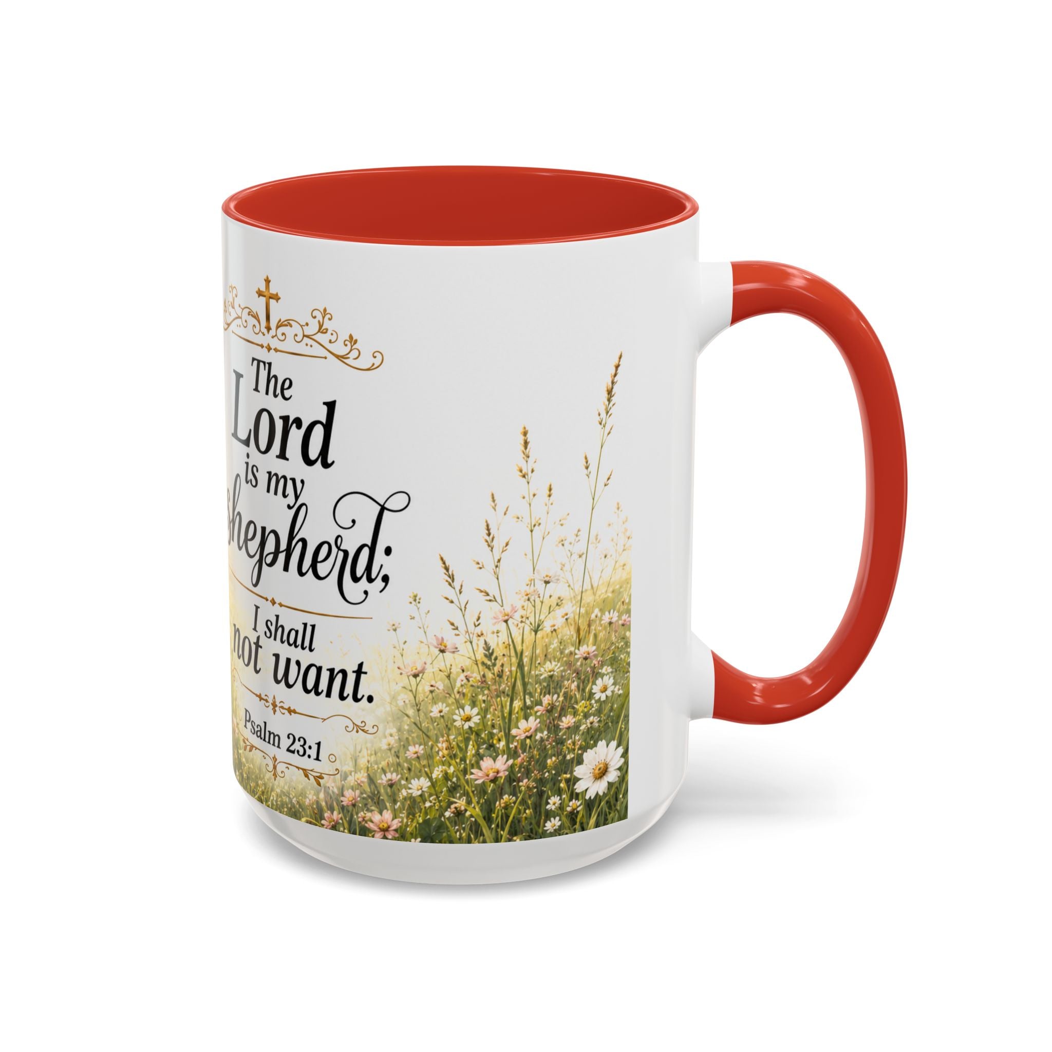 Innocence & Surrender to God Accent Coffee Mug | Religious Faith Scripture
