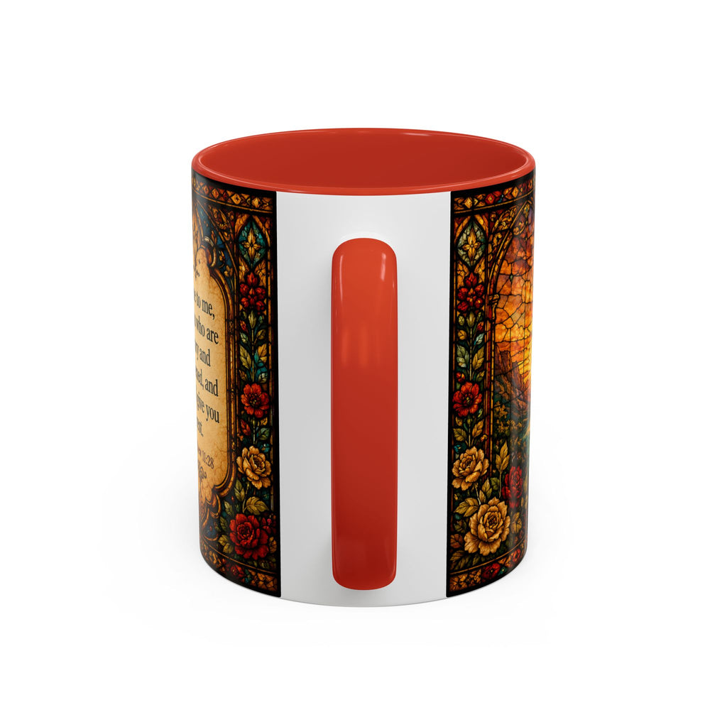 Jesus Stained Glass Artwork Mug | Accent Coffee Mug 11oz or 15oz