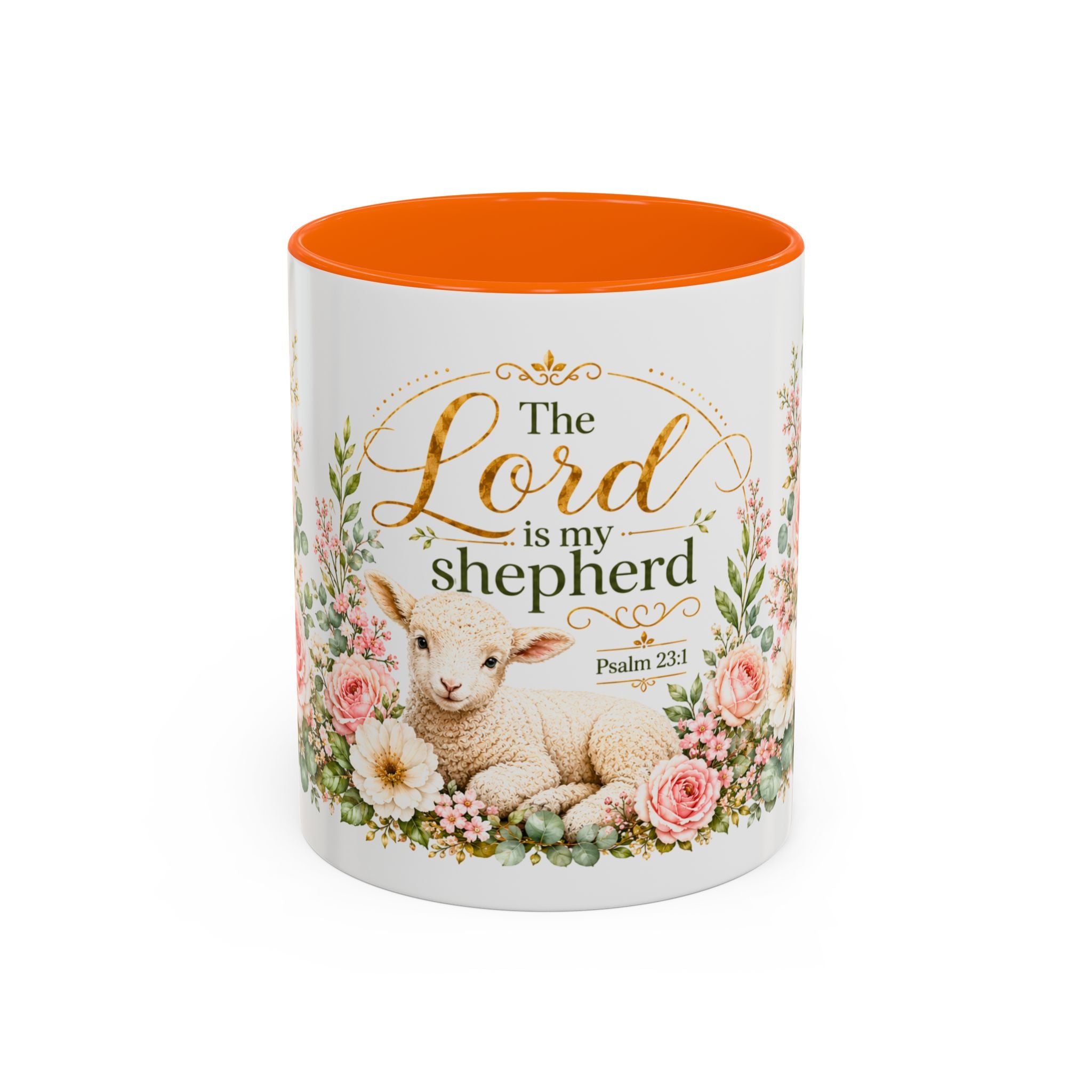 The Lord Is My Shepherd Mug, Psalm 23:1 Christian Coffee Cup, Lamb Bible Verse Mug, Faith Gift for Women Men, Religious Gift