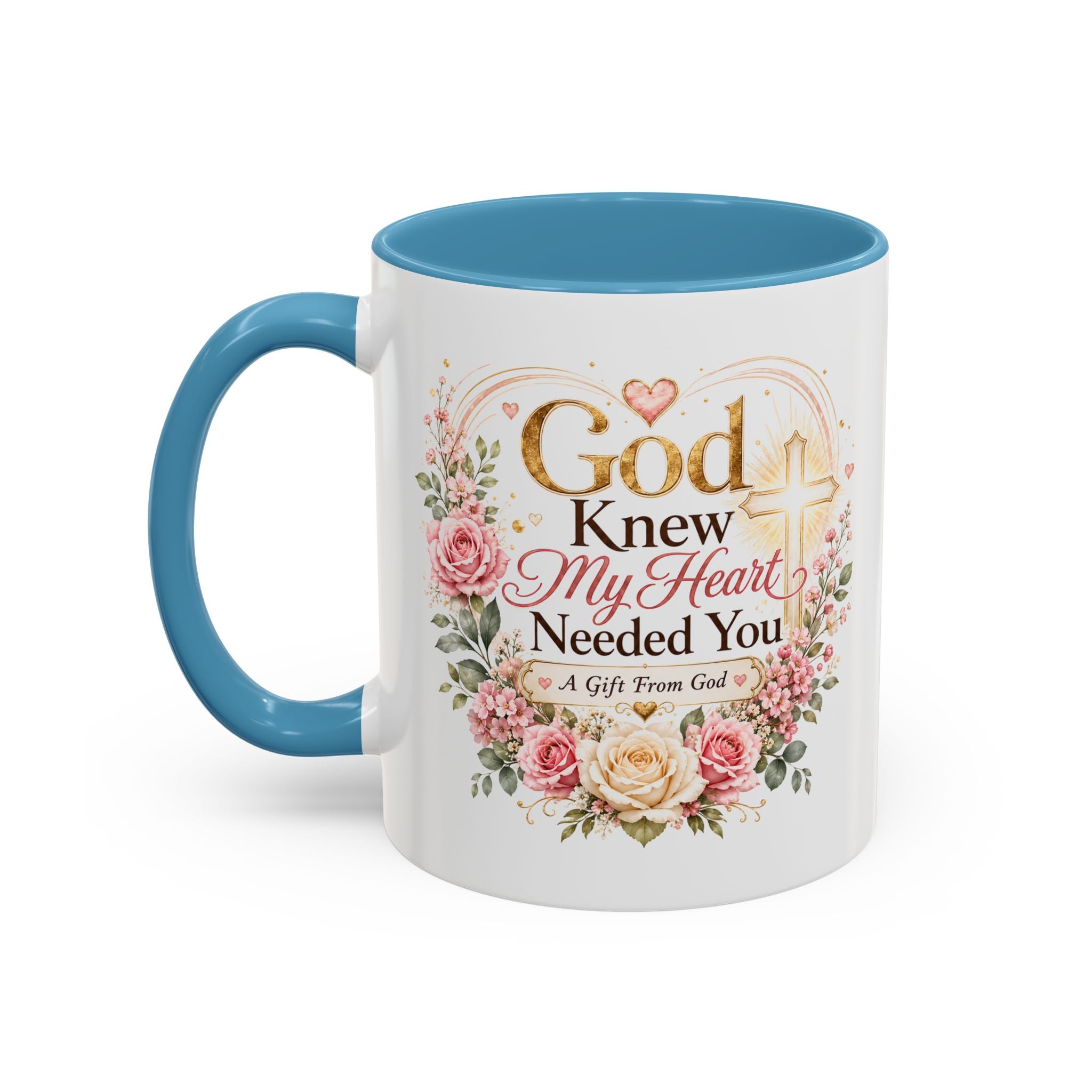God Knew My Heart Needed You Mug, Christian Love Gift, Romantic Bible Verse Coffee Cup, Gift for Wife Girlfriend Husband Boyfriend