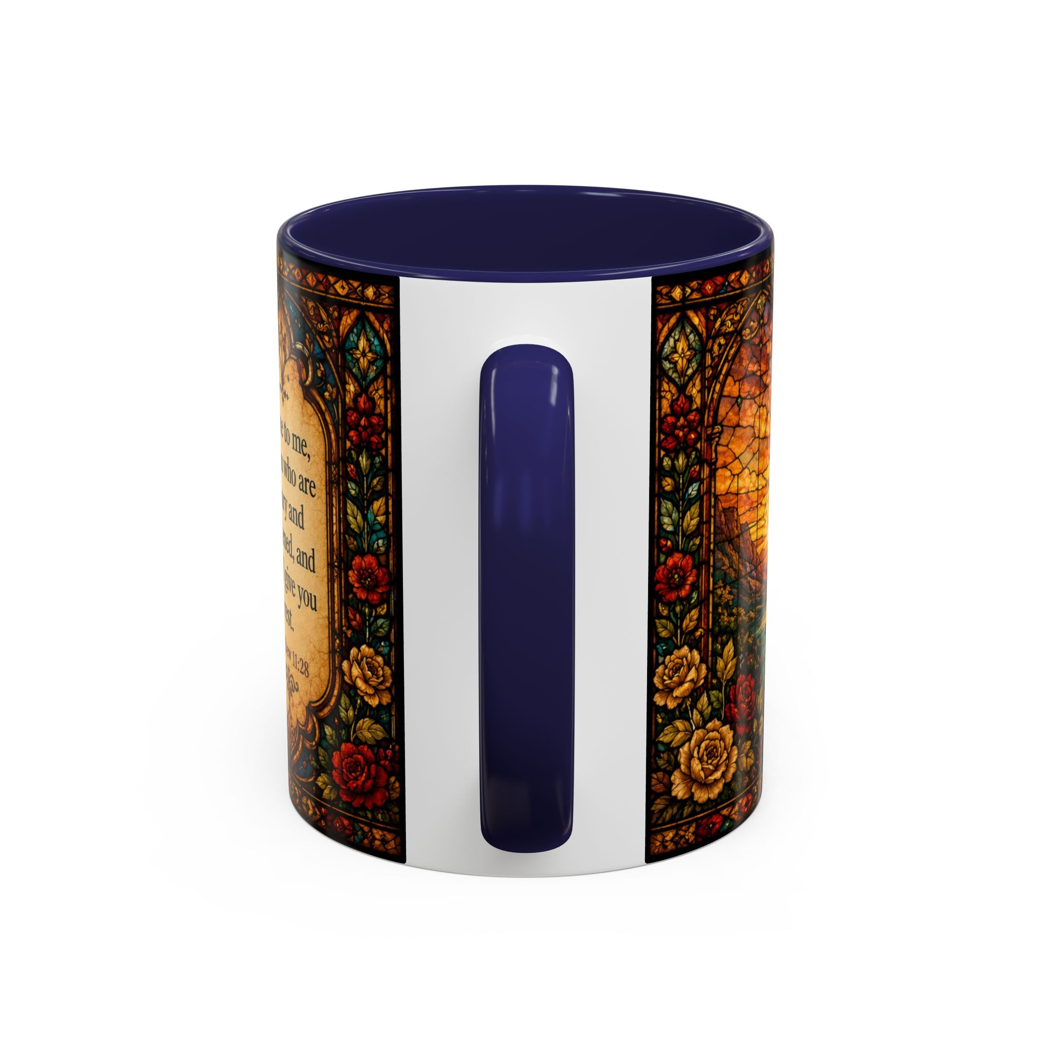 Jesus Stained Glass Artwork Mug | Accent Coffee Mug 11oz or 15oz