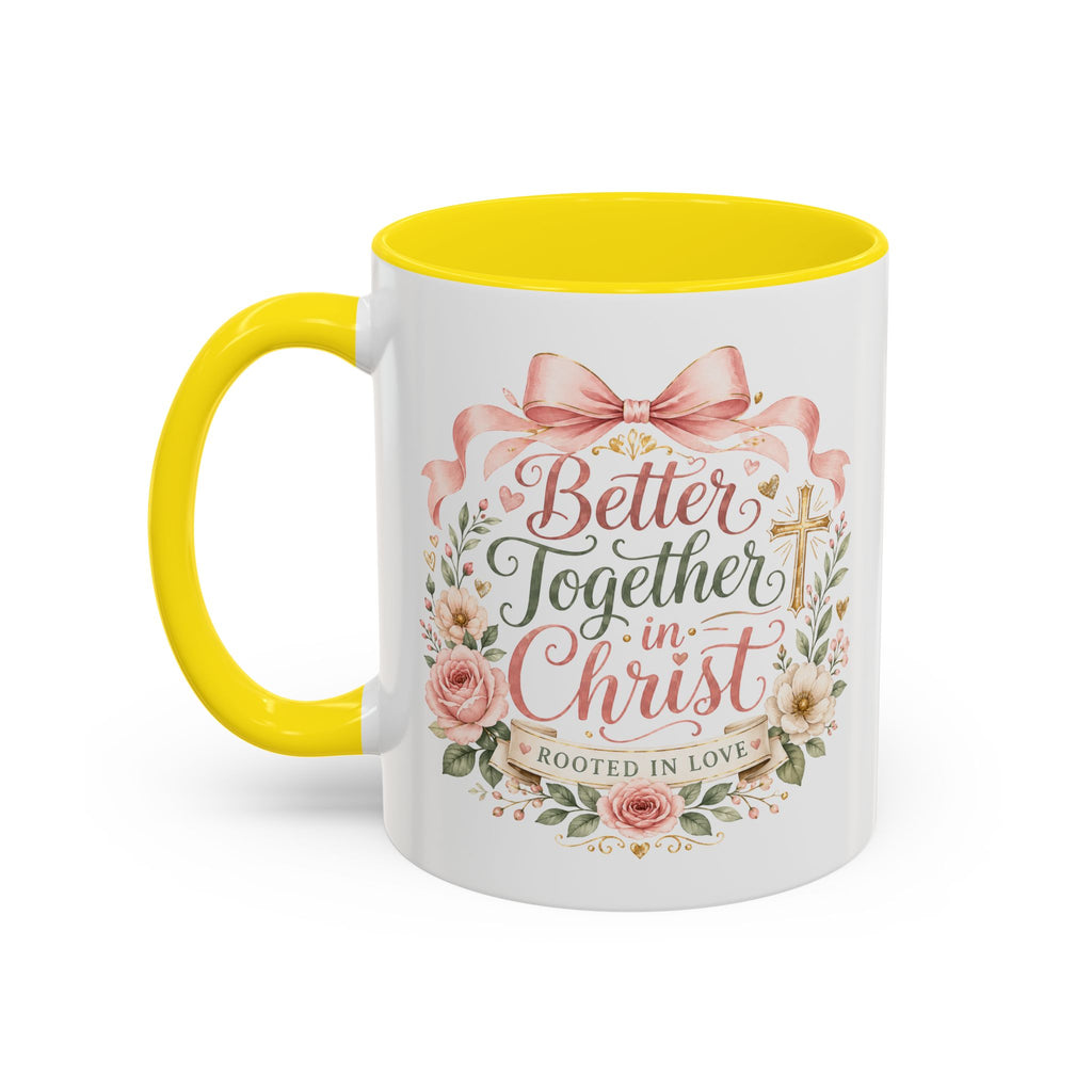 Better Together in Christ Mug, Christian Couple Gift, Rooted in Love Coffee Cup, Faith Wedding Anniversary Mug, Bible Verse Gift