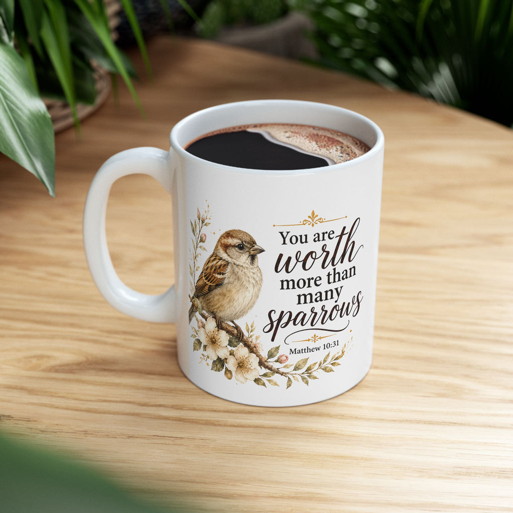 Morning Self-Worth Ceramic Mug | Inspirational Quote, Positive Affirmation