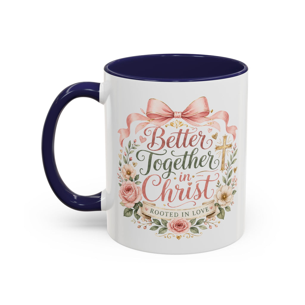 Better Together in Christ Mug, Christian Couple Gift, Rooted in Love Coffee Cup, Faith Wedding Anniversary Mug, Bible Verse Gift