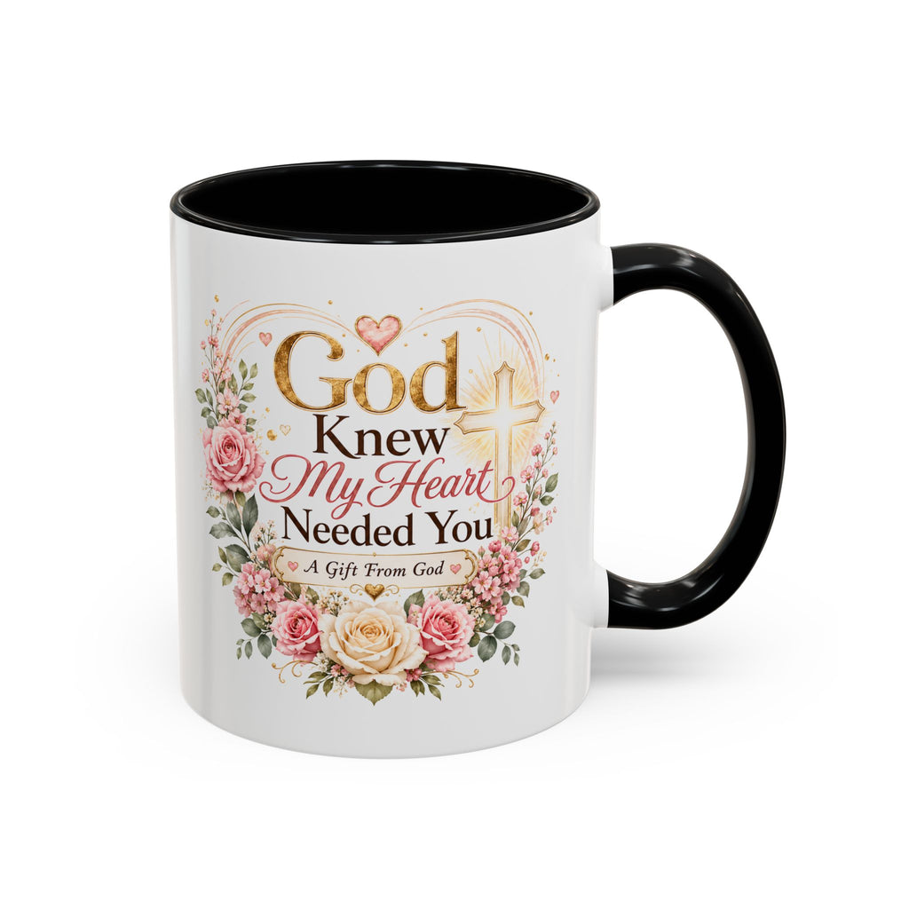 God Knew My Heart Needed You Mug, Christian Love Gift, Romantic Bible Verse Coffee Cup, Gift for Wife Girlfriend Husband Boyfriend