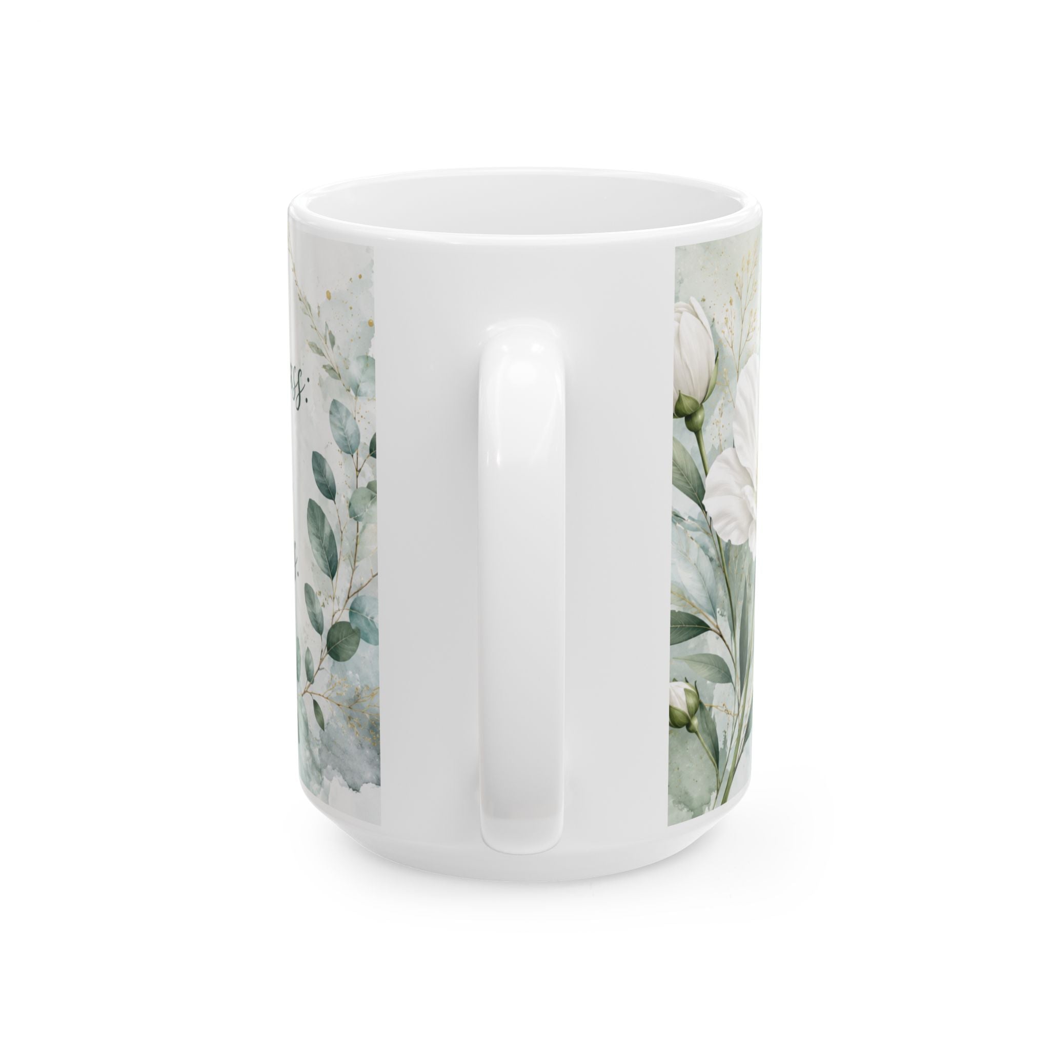 His Days Are a Flower Psalm Verse Mug | Floral Scripture Ceramic Mug