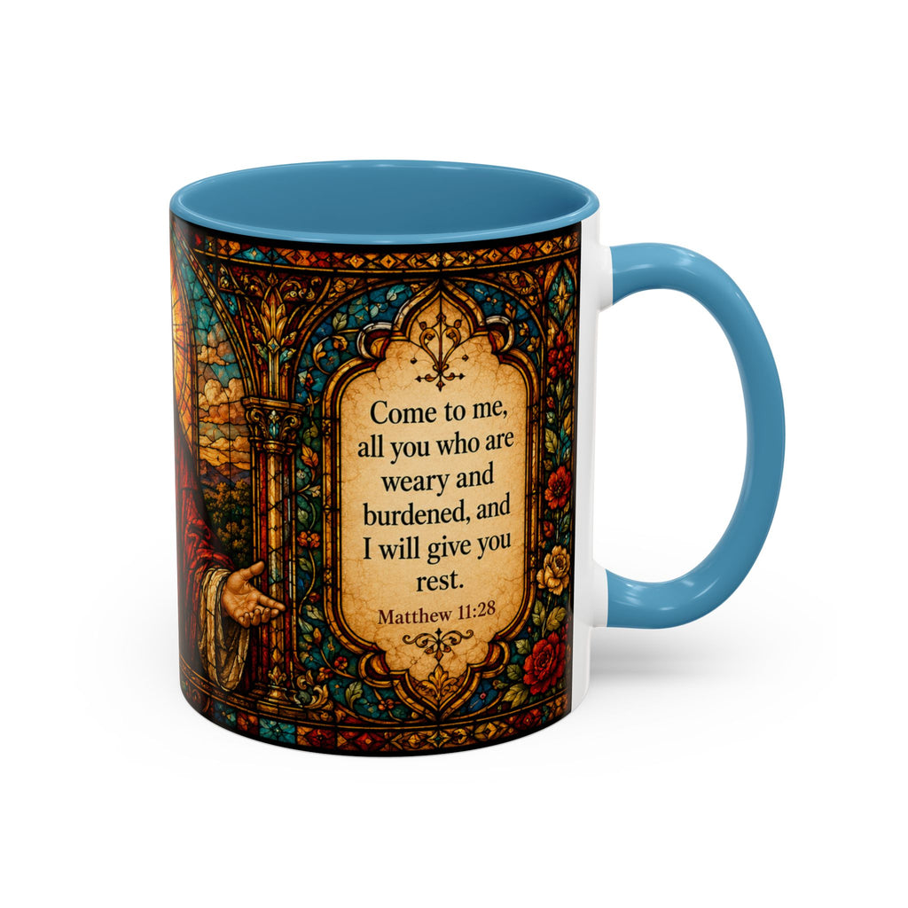 Jesus Stained Glass Artwork Mug | Accent Coffee Mug 11oz or 15oz