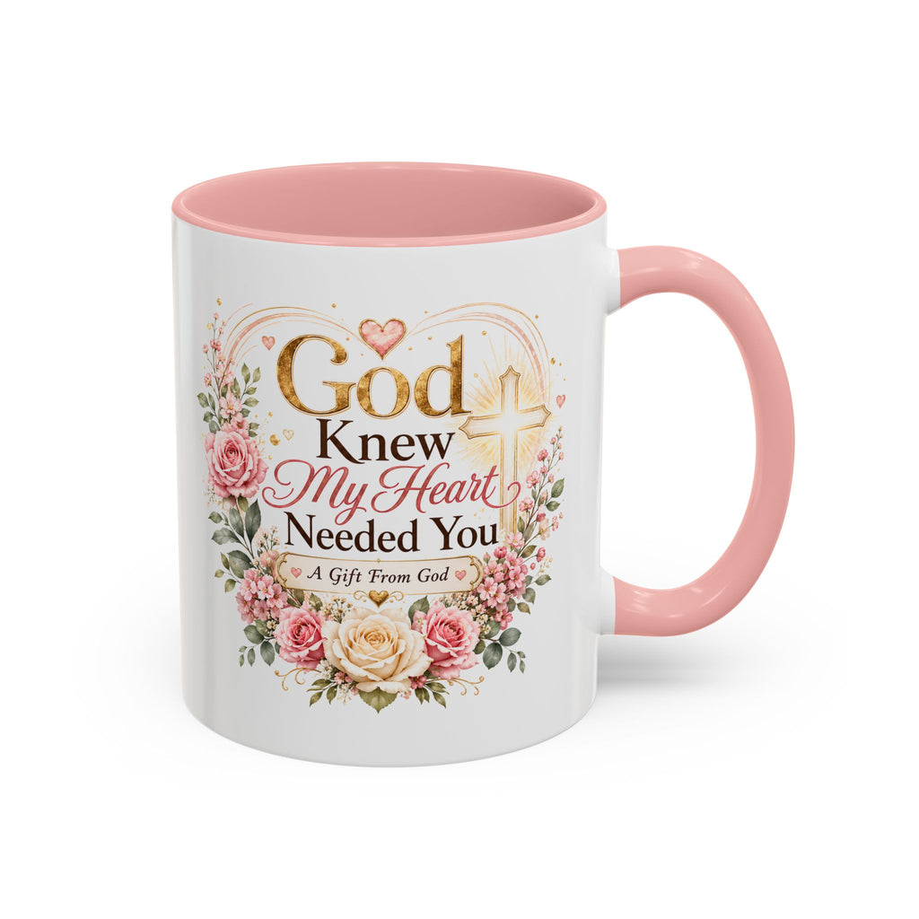 God Knew My Heart Needed You Mug, Christian Love Gift, Romantic Bible Verse Coffee Cup, Gift for Wife Girlfriend Husband Boyfriend
